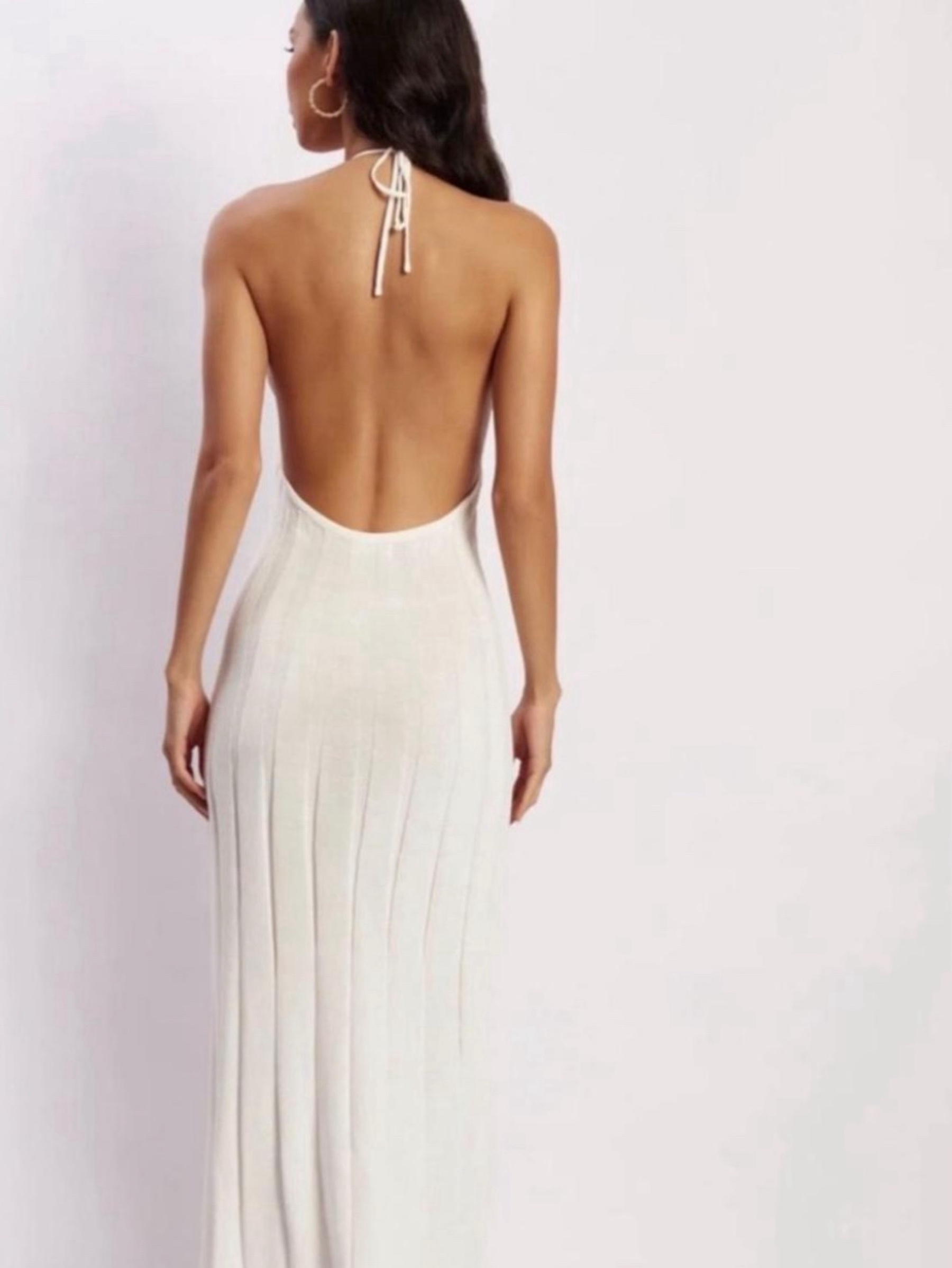 andra day white halter dress Meshki Adrienne Neck Midi by MESHKI 25DRESS