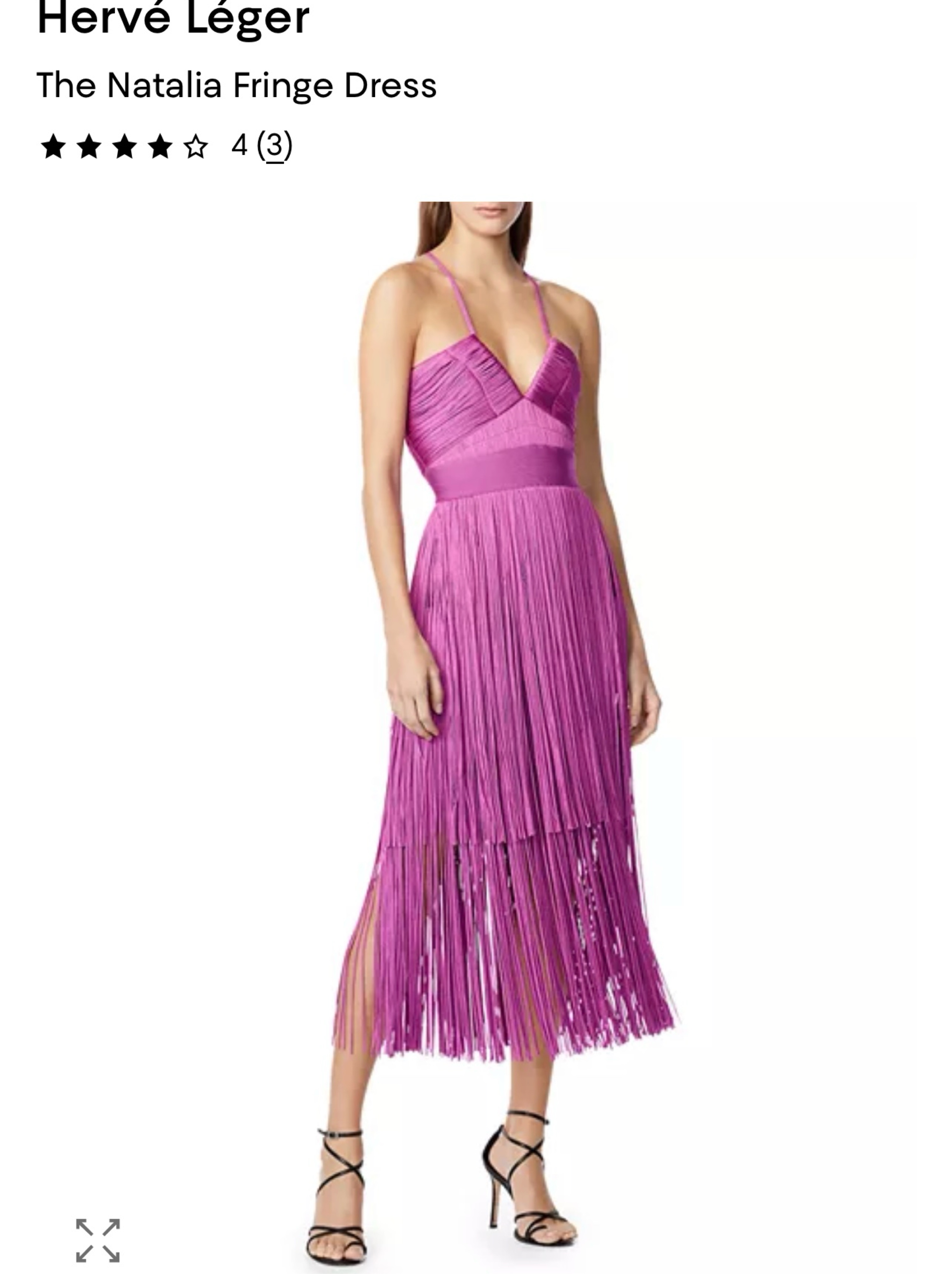 herve leger pink fringe dress Herve Leger Strappy Ottoman Fringe Gown In Fuchsia In Magenta - 45% Off