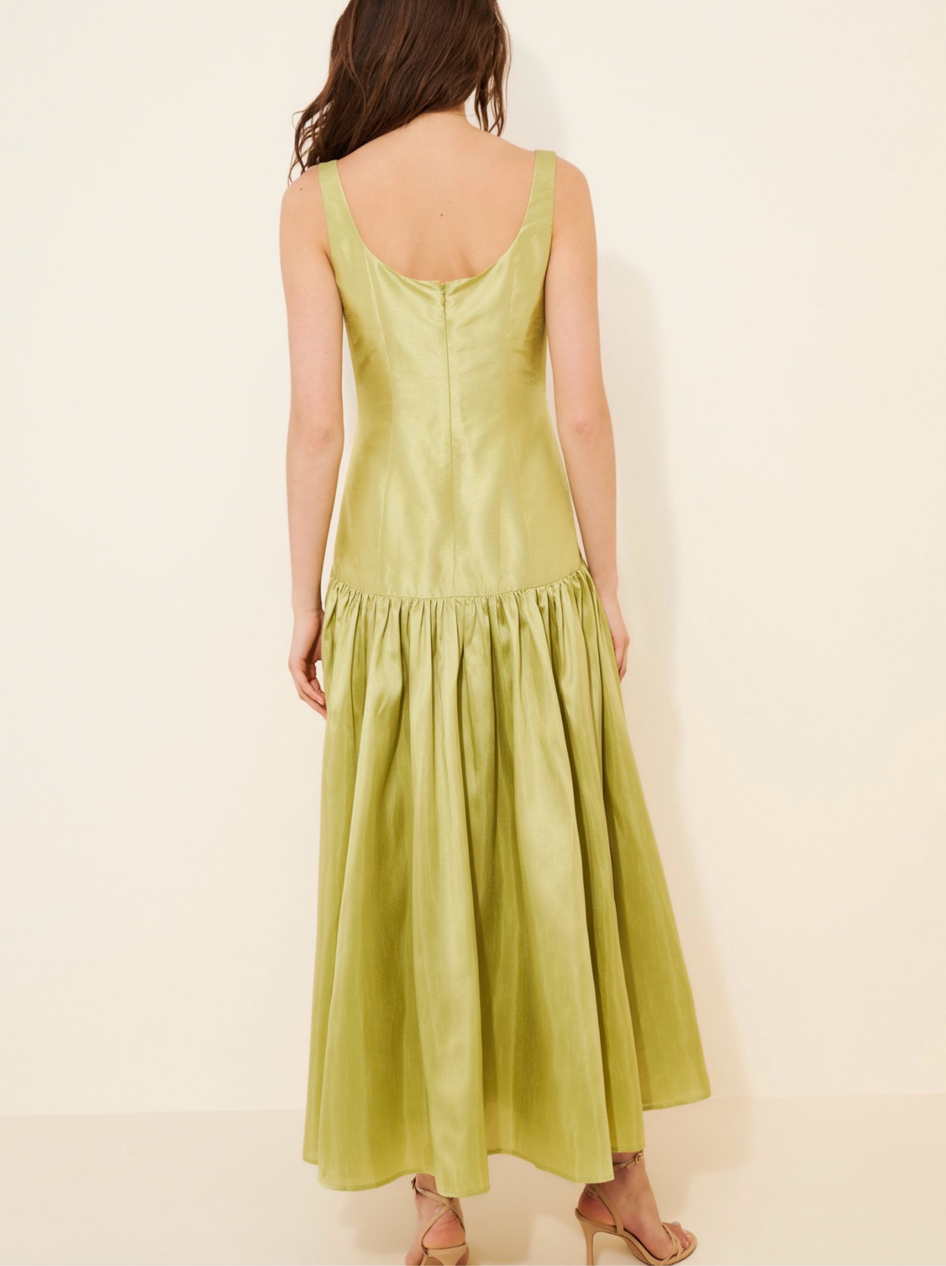 hutch sleeveless scoop neck drop waist jacquard maxi dress Hutch Sleeveless Square-Neck A-Line Maxi Dress