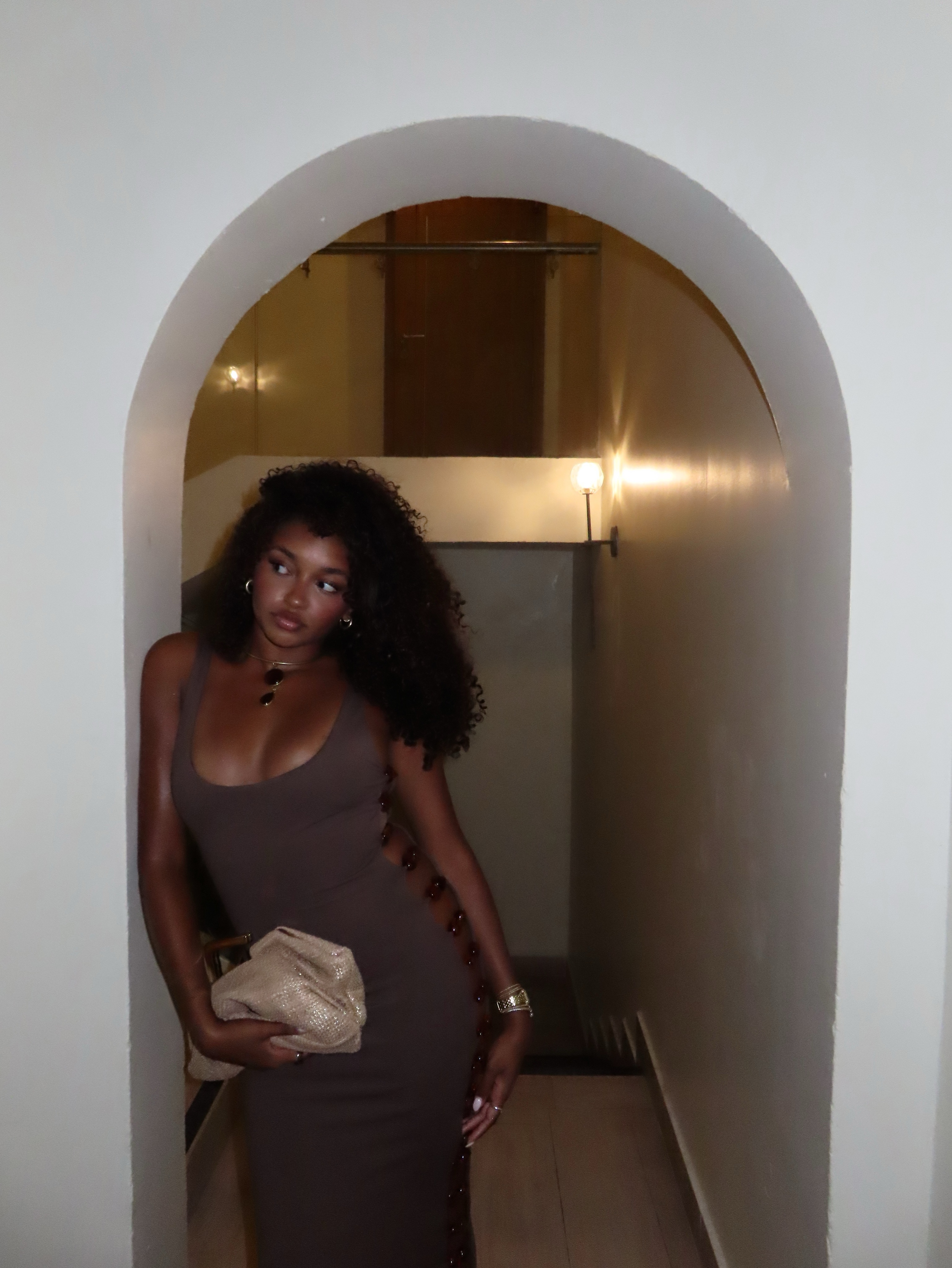 mars the label brown dress Sculpt Mini Dress in Brown Sleek & Body-Contouring Fit UK 16