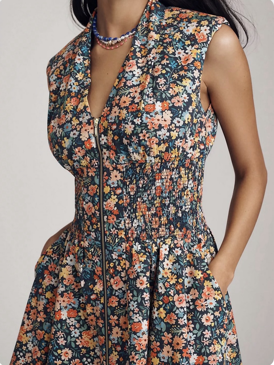 animal print shirt dress Taupe Leopard Print Denim Pocketed Maxi Dress - All Dresses