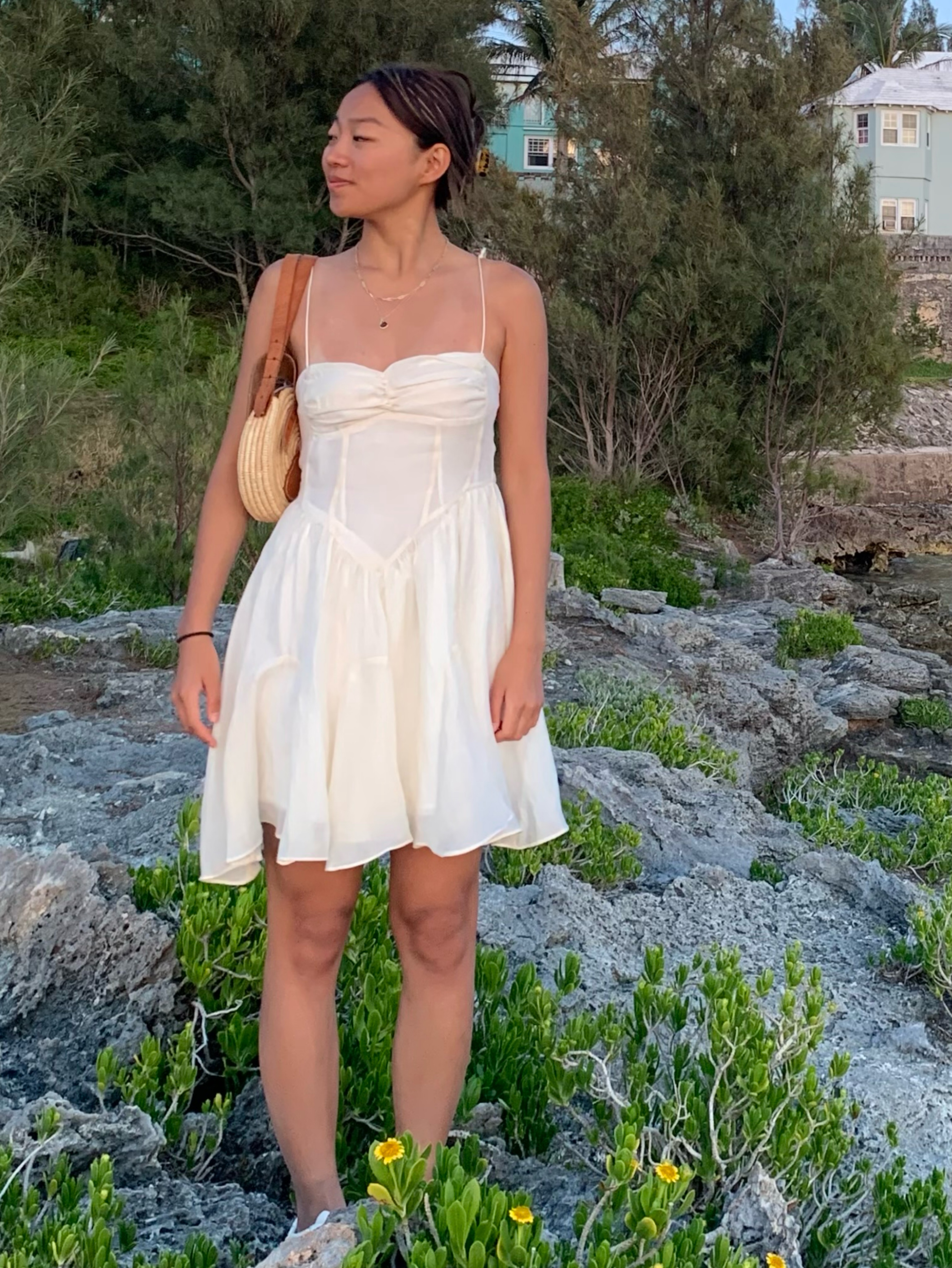 sweetheart neckline knee length dress Sweetheart Neck Slit Knee-Length Dress Aclosy