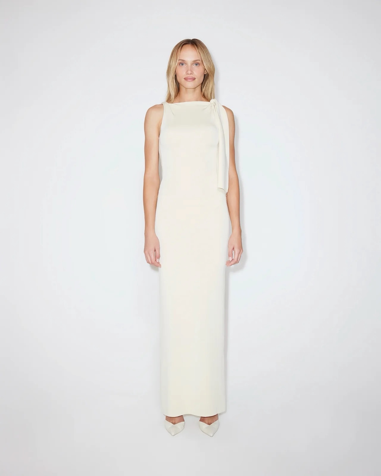 Sueded Stretch Knotted Maxi Stone