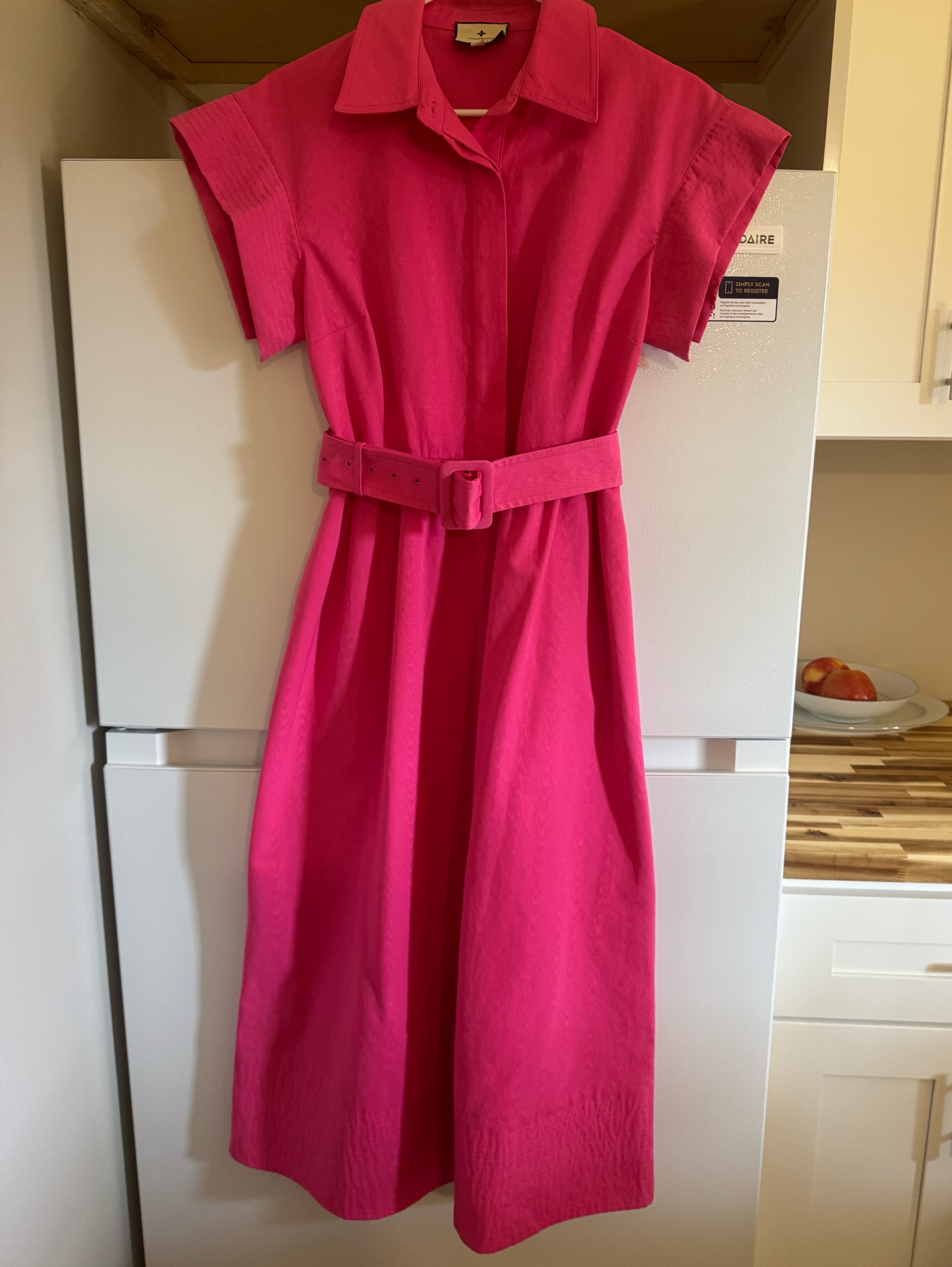 tuckernuck midi dress Black Cotton Poplin Stella Black / 6 style bodice Never worn midi Hyacinth House
