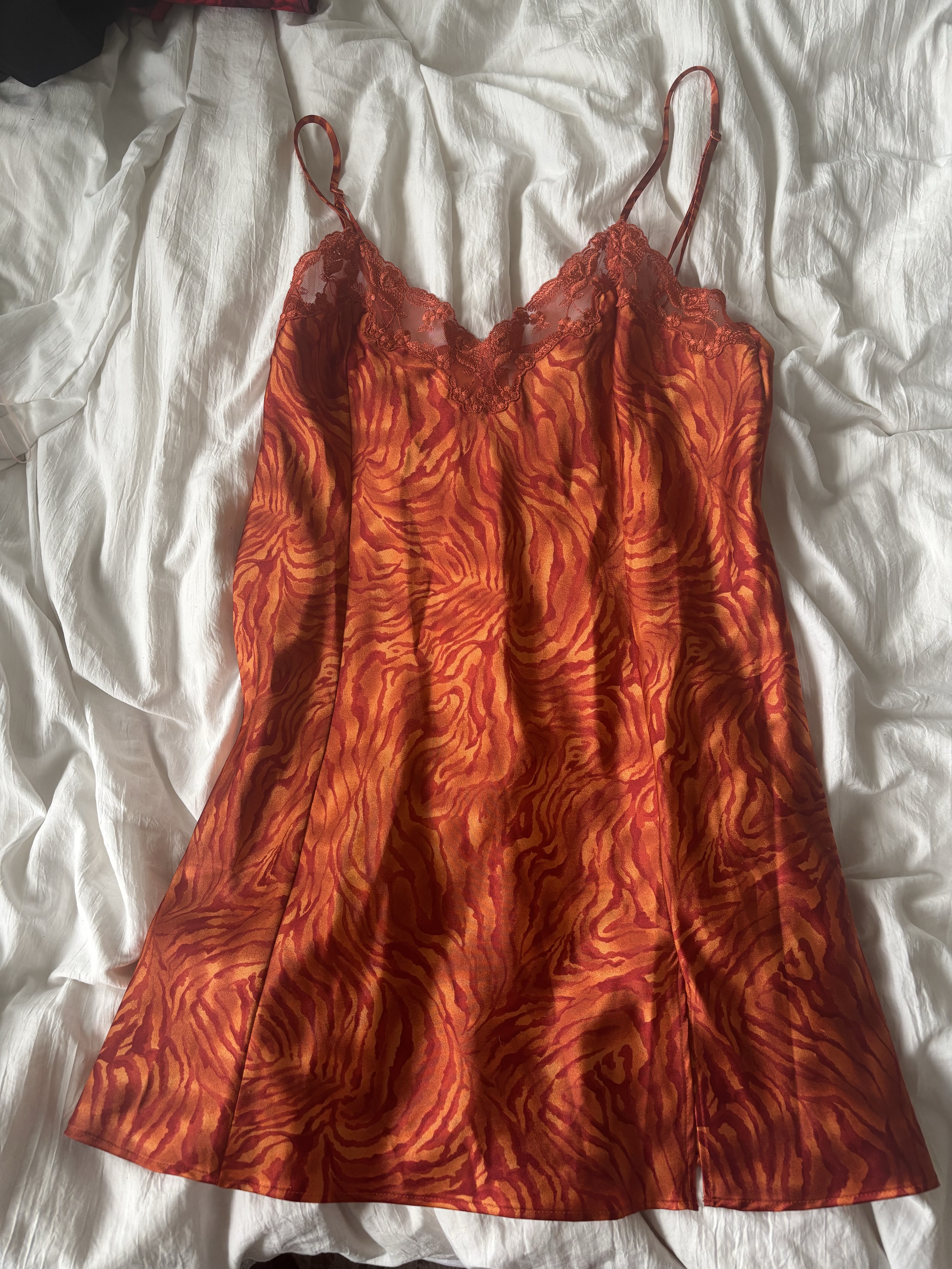 victoria secret orange dress Victorias Secret slip dress
