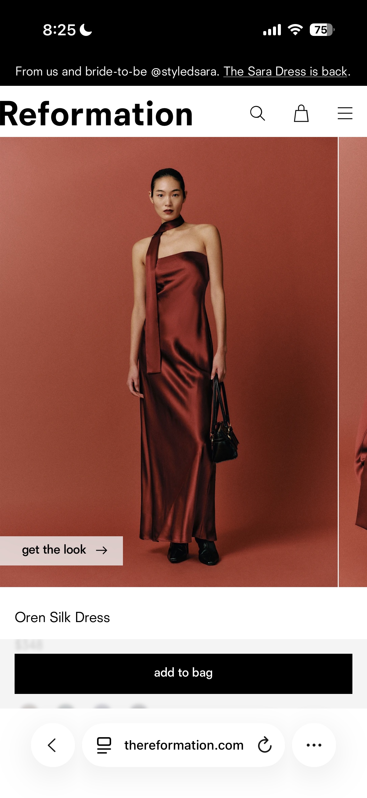 Reformation Burgundy Silk Halter Dress (No scarf) by Reformation - Pickle Reformation Burgundy Silk Halter Dress (No scarf) by Reformation - Pickle