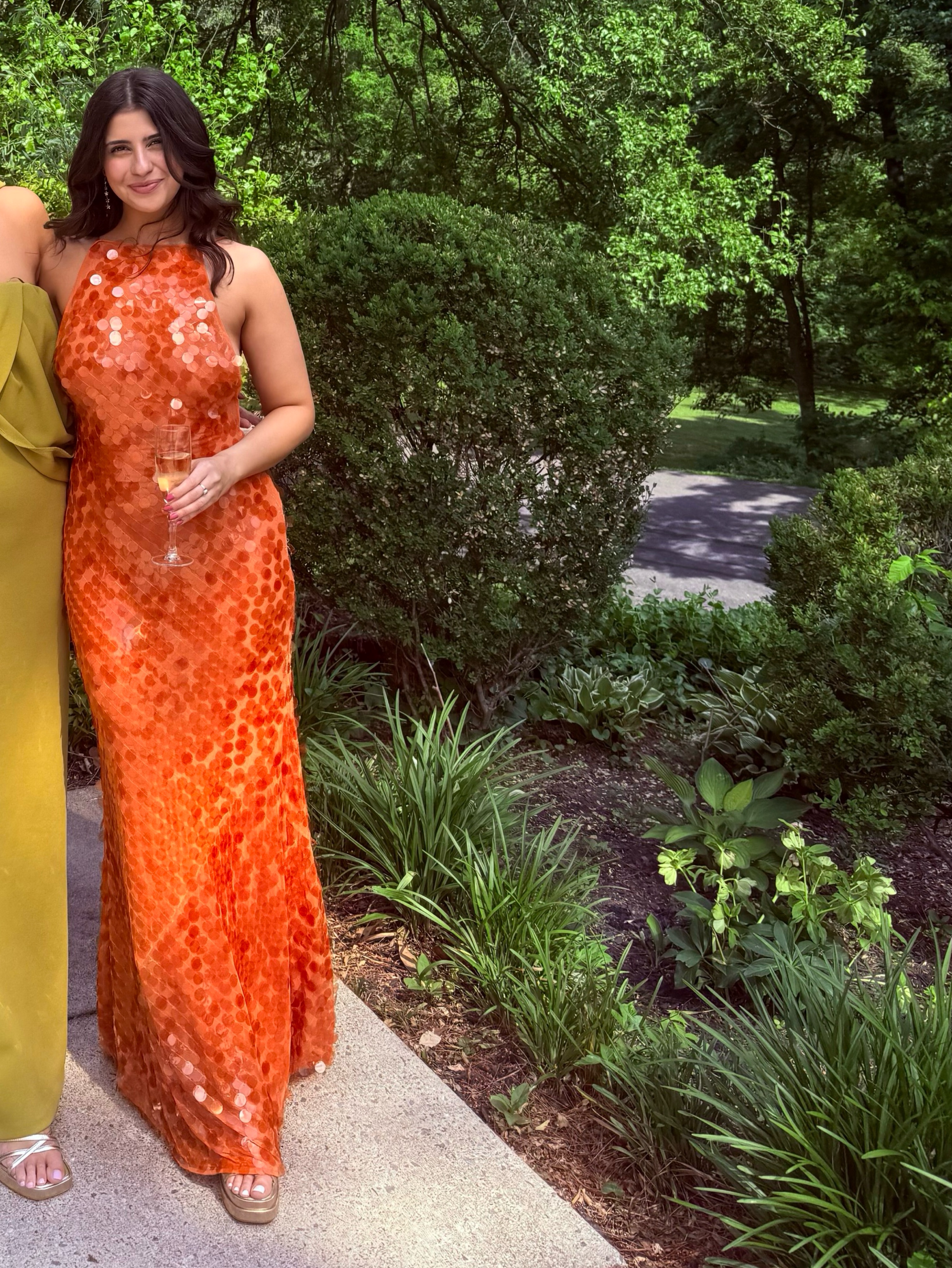 one shoulder gold sequin dress Nadine Merabi Celina Gold Dress XS
