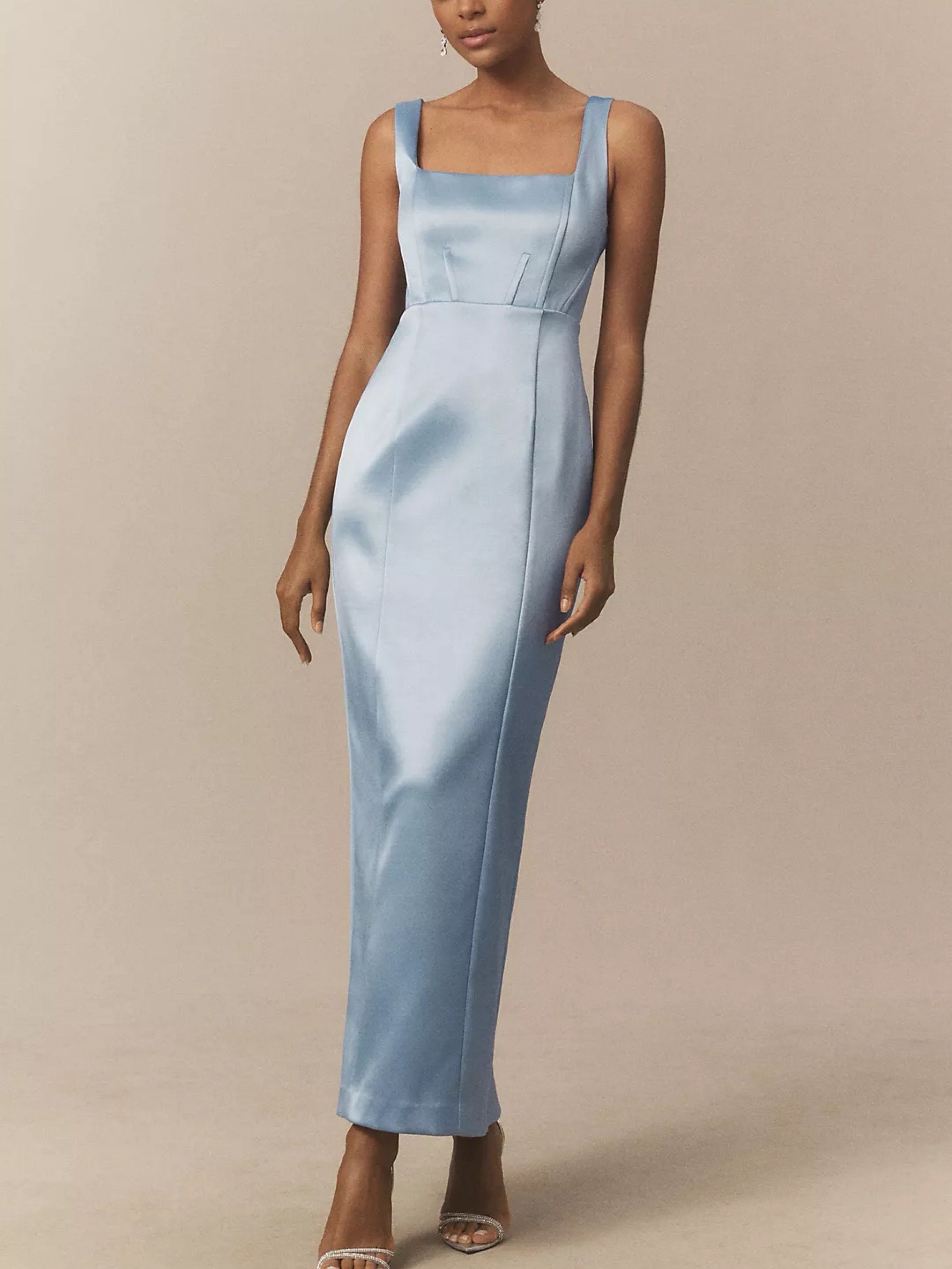 mint corset dress Vanity Satin High Slit Draping Gown With Crystals (Archive Size:Pre-order Size 12 and quietly enchanting Men's Outerwear Rolanda - asymmetrical maxi