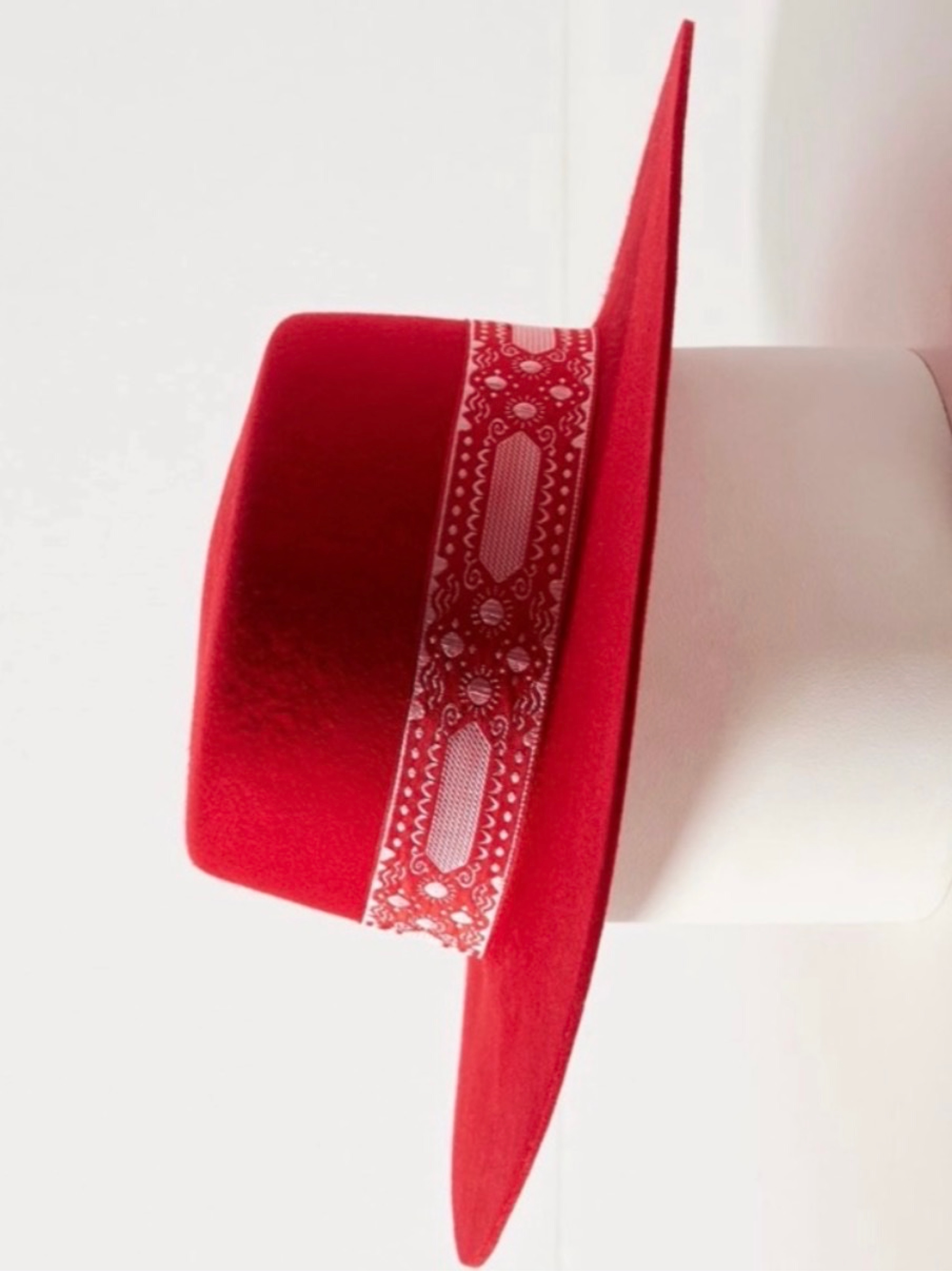 LACK OF COLOR red wide hat worn once large like brand new