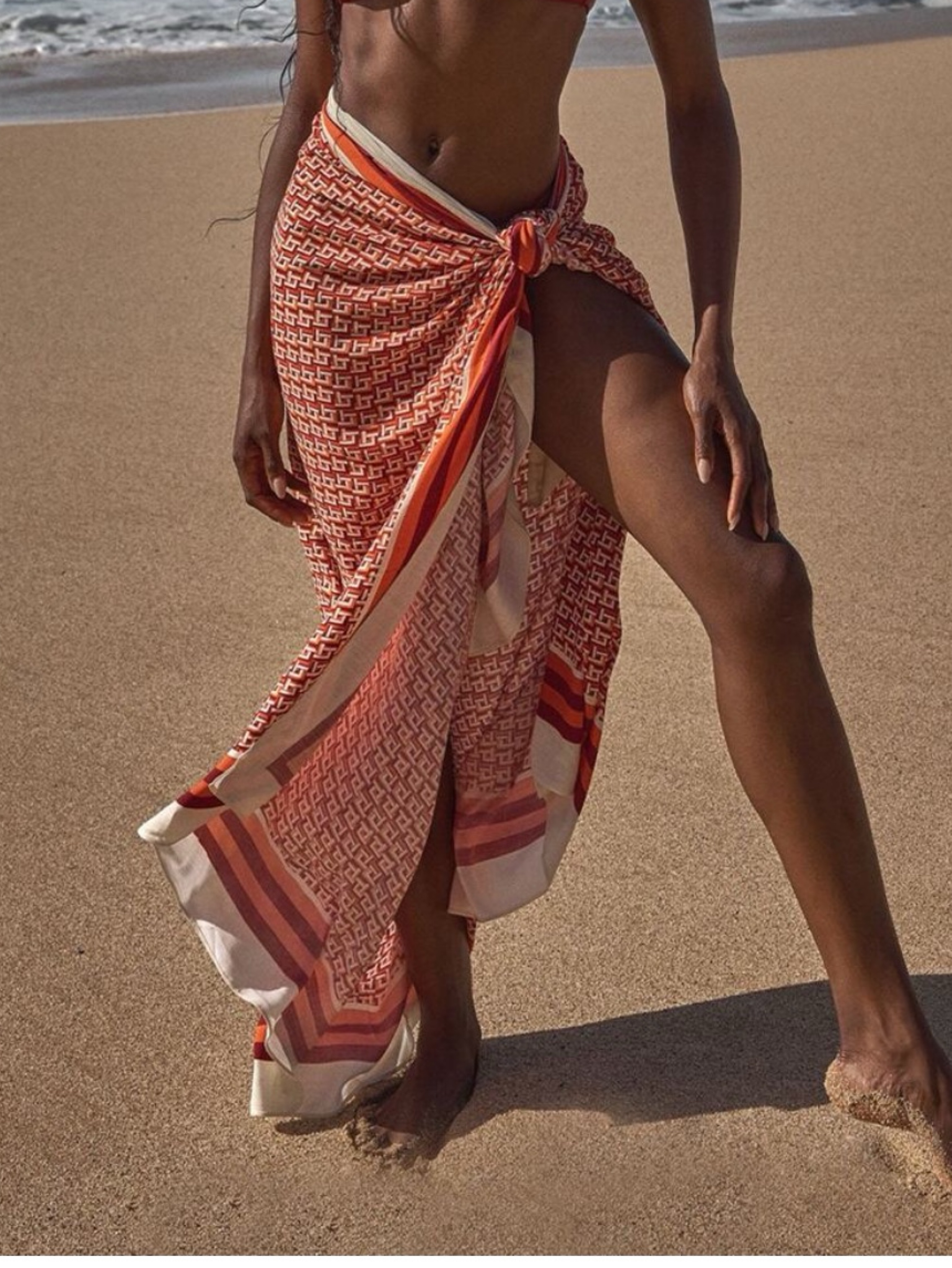 Monday swimwear red sarong
