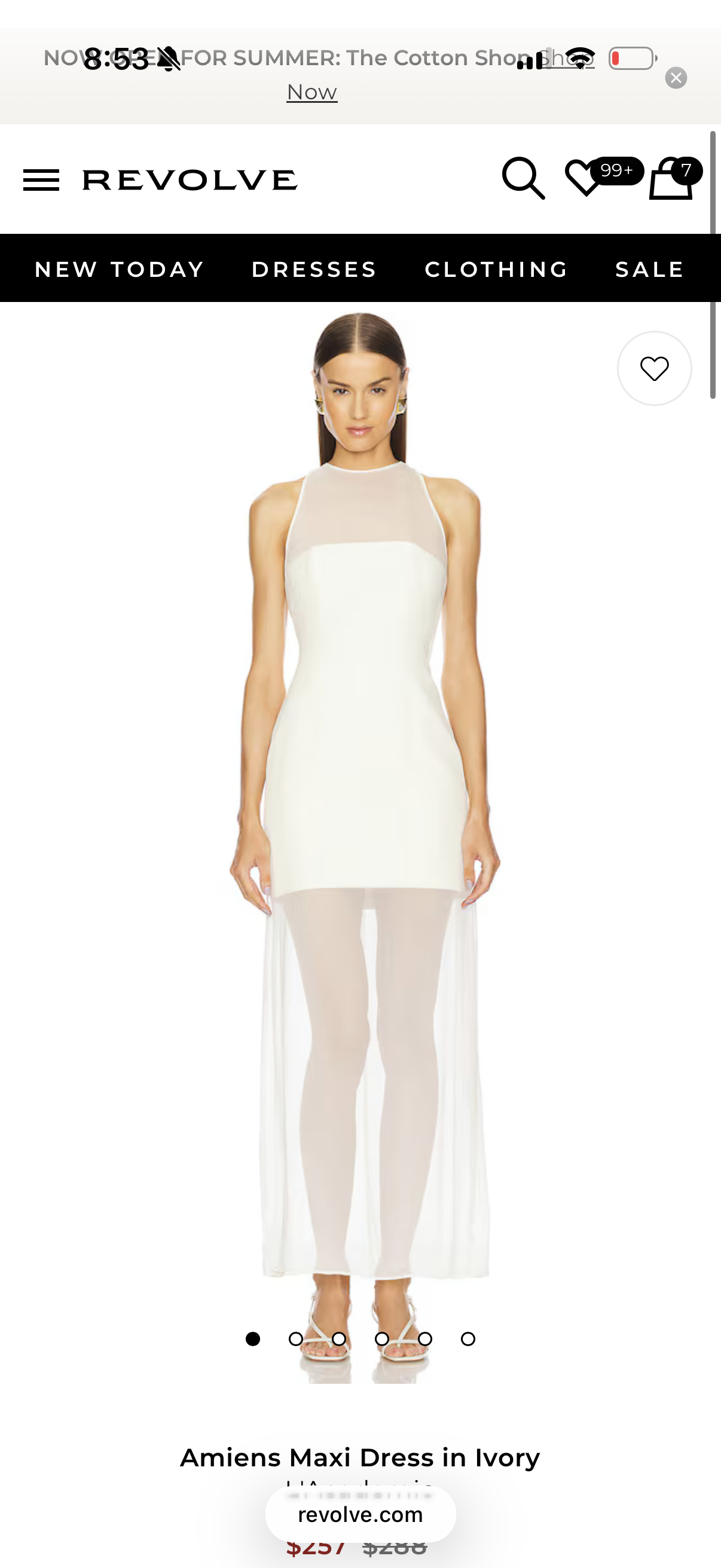 L'Academie Amiens Maxi Dress in Ivory by L'Academie - Pickle