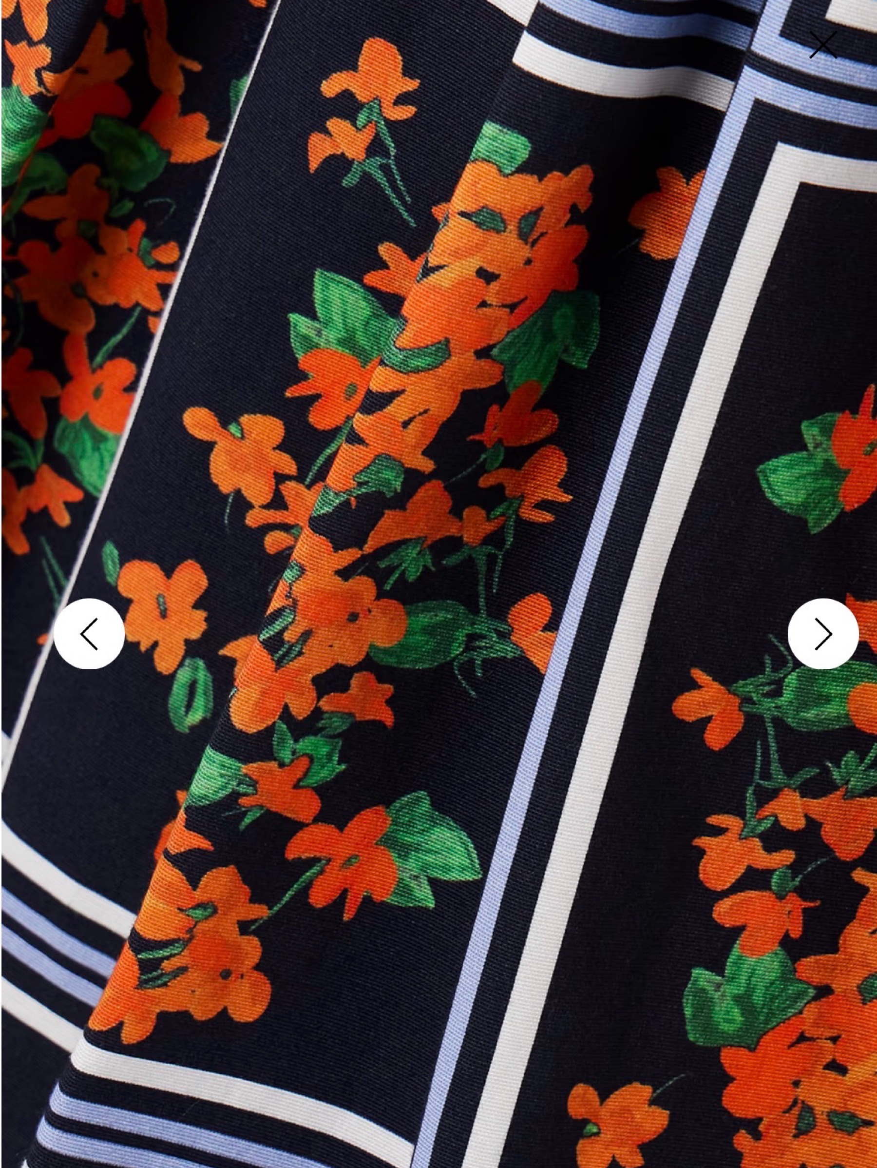 七分袖　ワンピース キャロリーナ へレラCH Carolina Herrera CAROLINA HERRERA S/S 2025 Navy Floral Print Midi Dress by Carolina