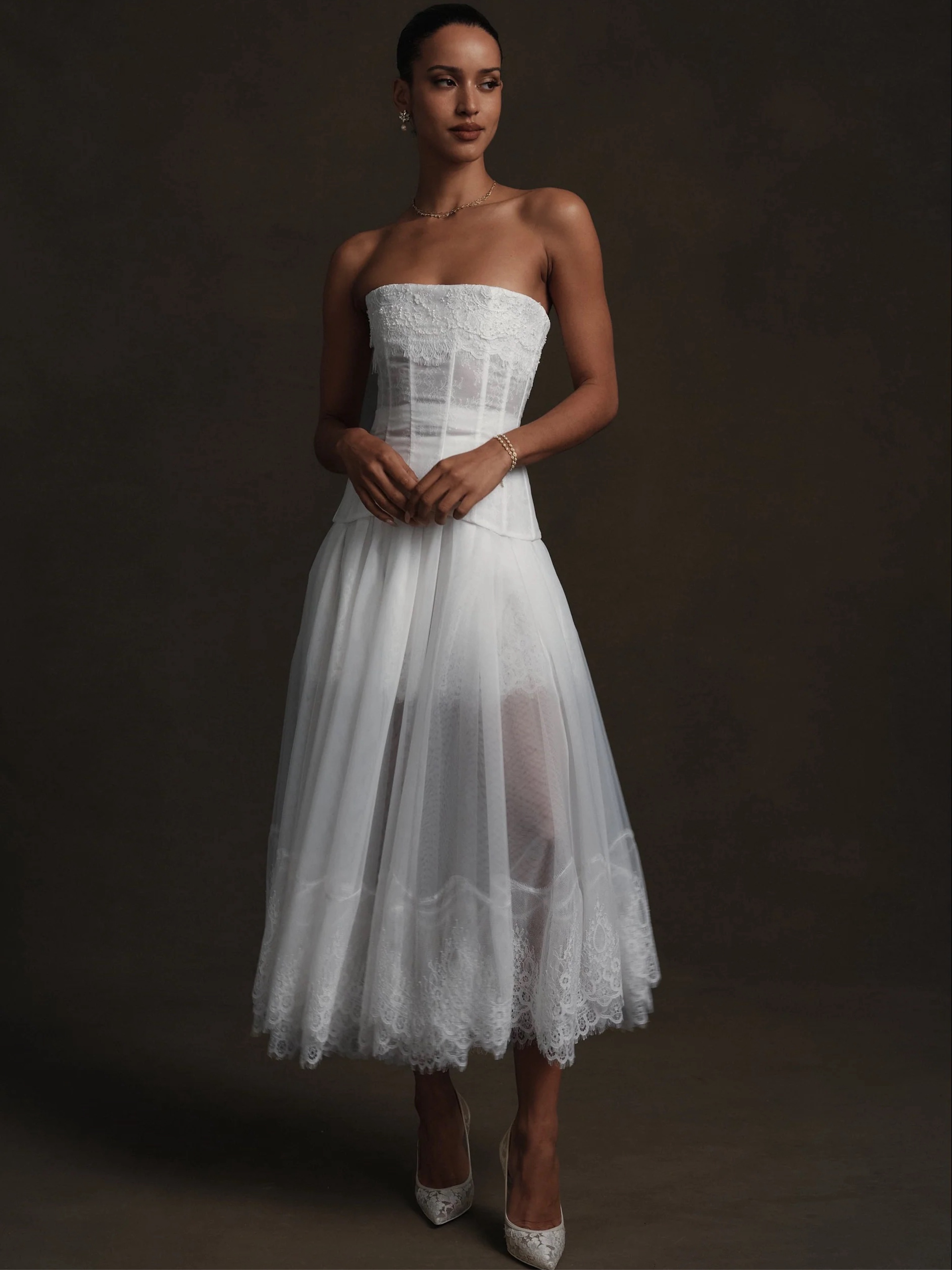 White Strapless Set from V Chapman