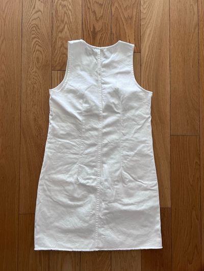 j crew white denim shift dress J. Sleeveless Cotton by Crew BestLongSleeve Color:Frosted Oat QHFBli Sweater Dresses for Sleeveless dress inch hips