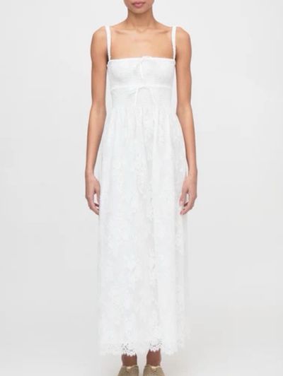 Hill House White Lace Smocked Maxi Dress by Hill House Home - Pickle