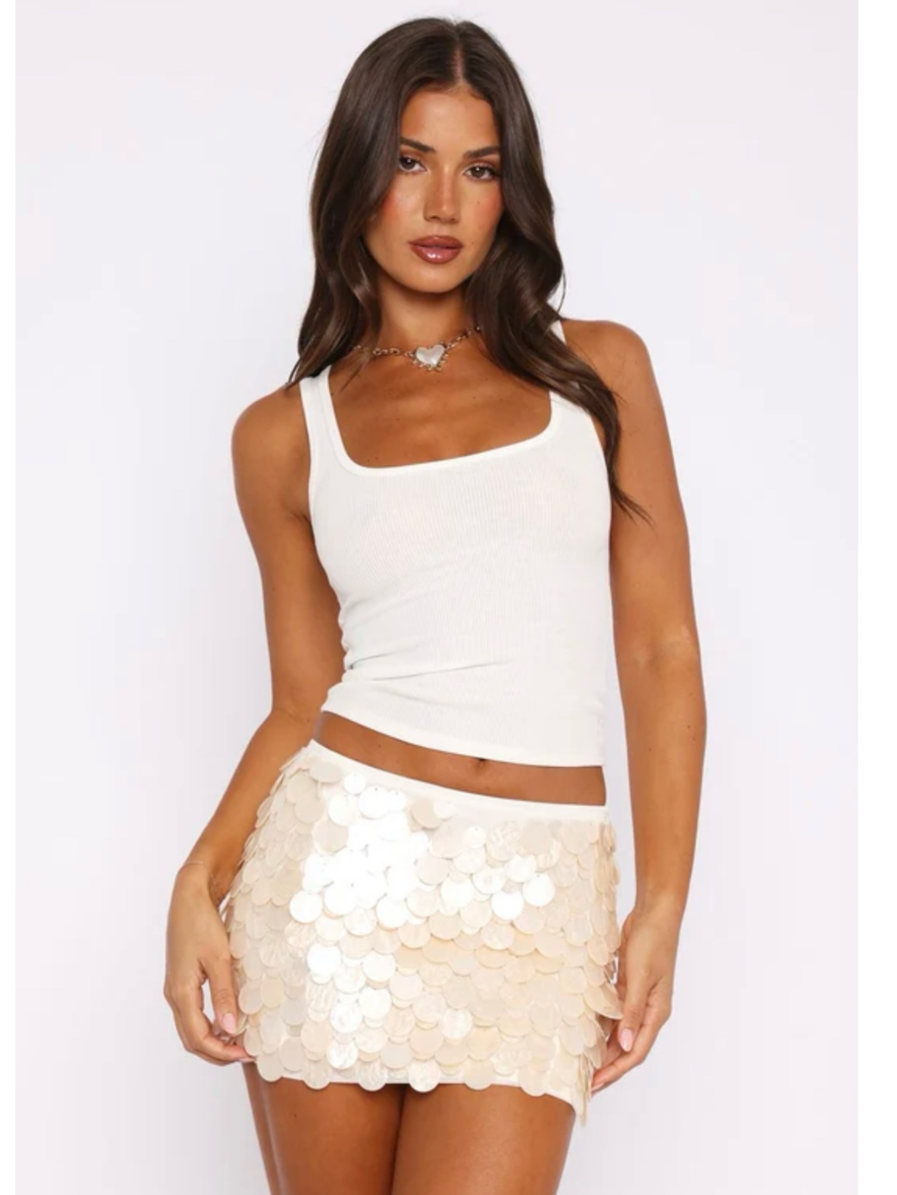 Mini Skirt Cream Shell