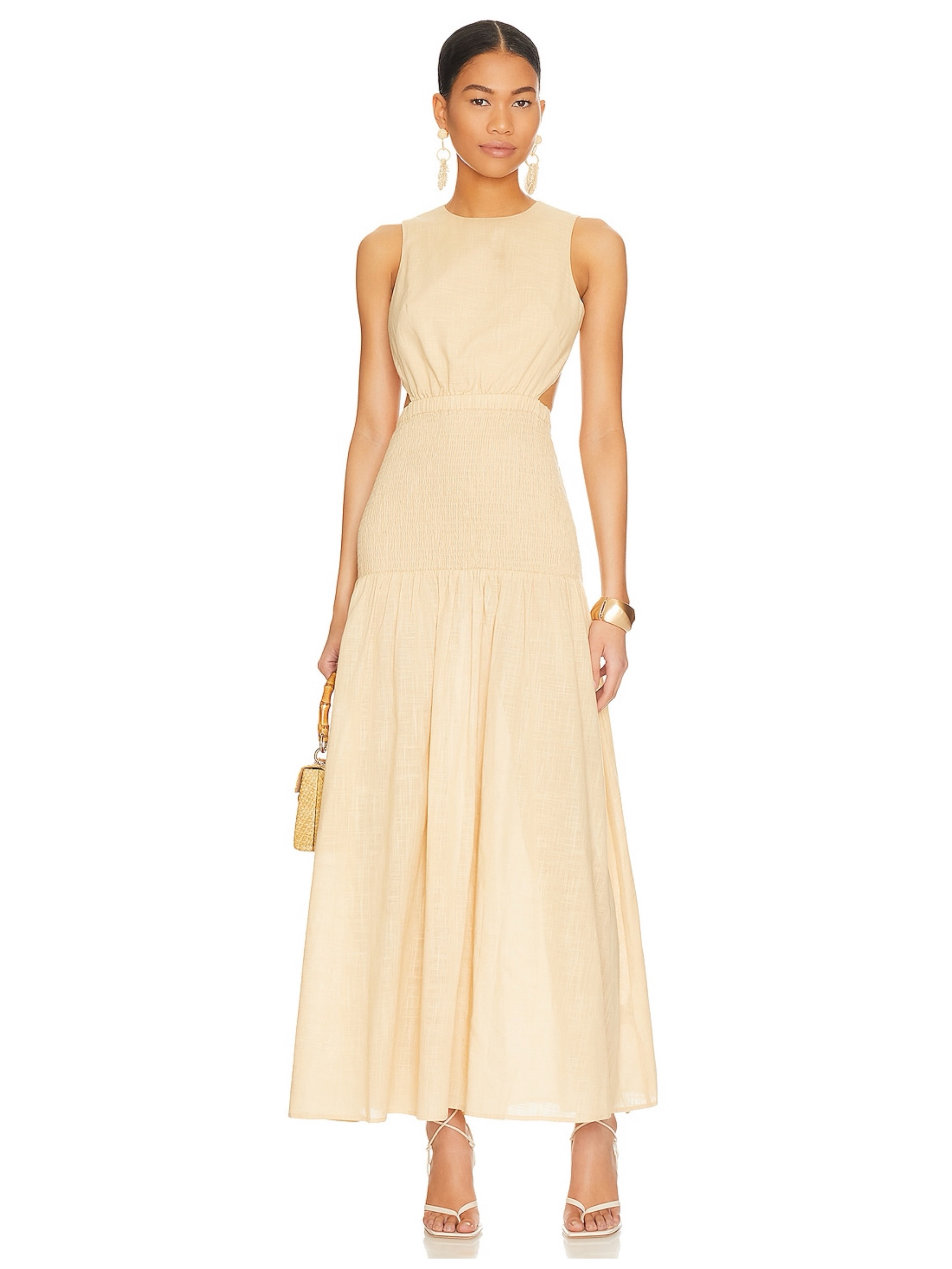 Long tan dress