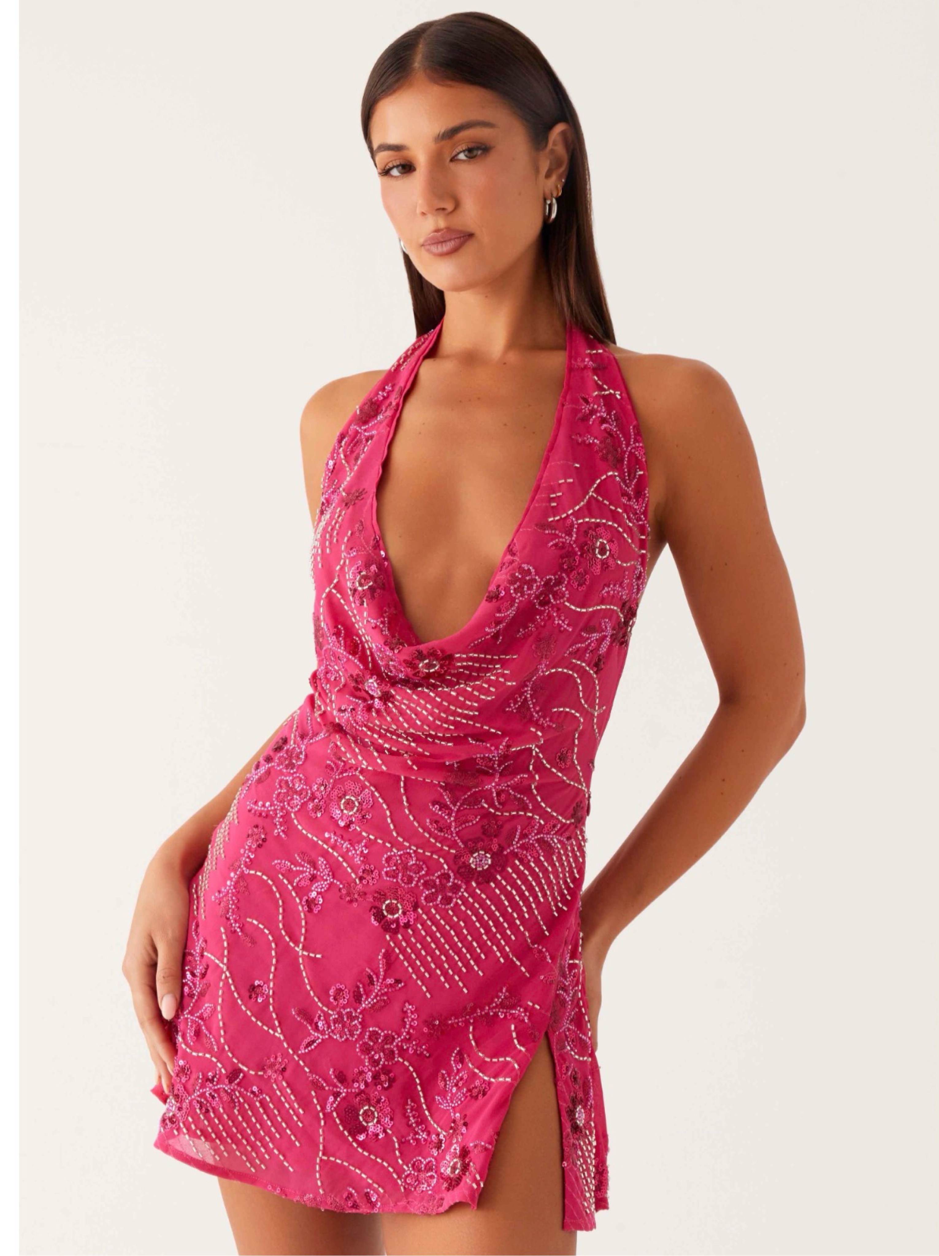 Beaded mini dress