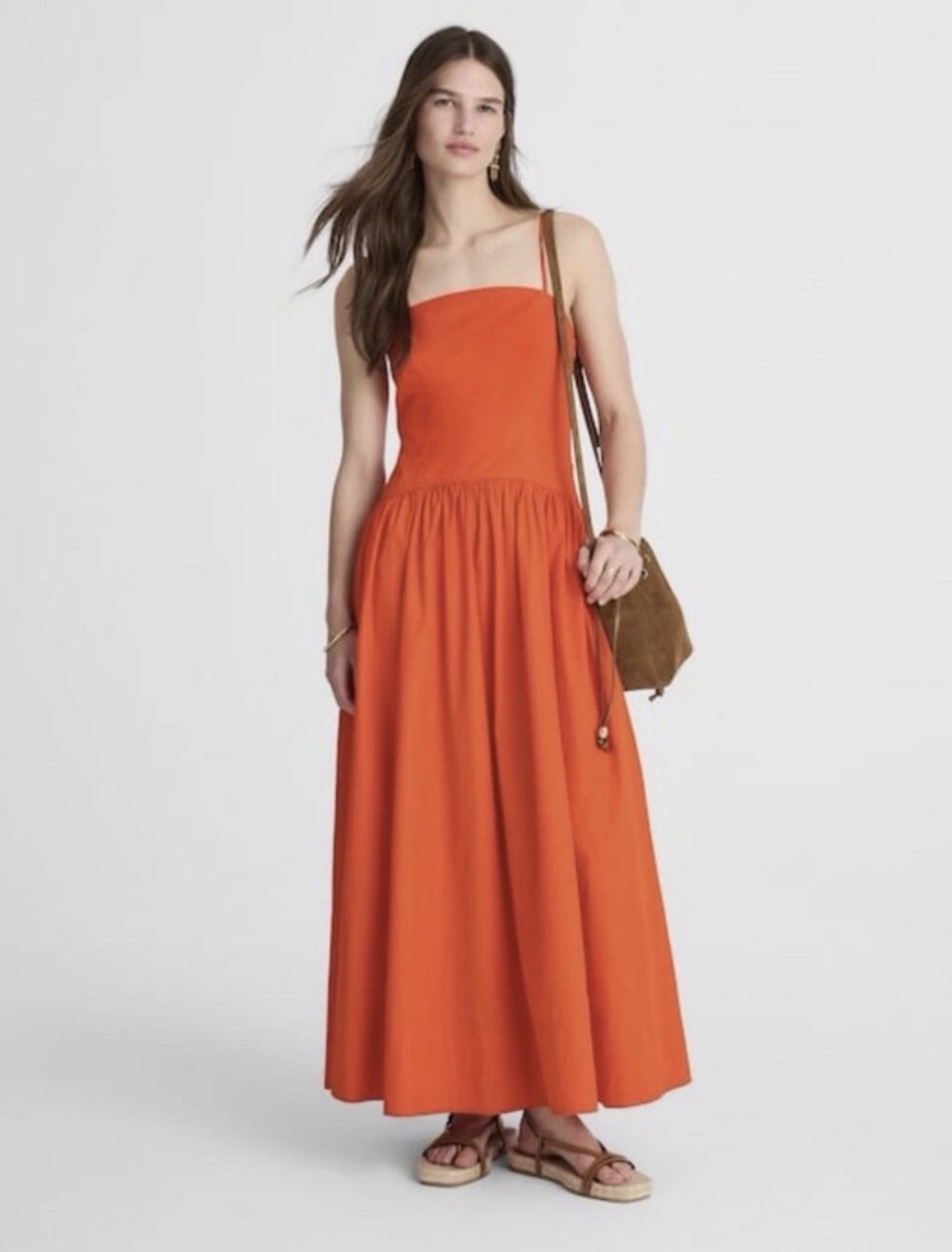 Madewell Poplin Seamed Maxi Dress by Madewell - Pickle