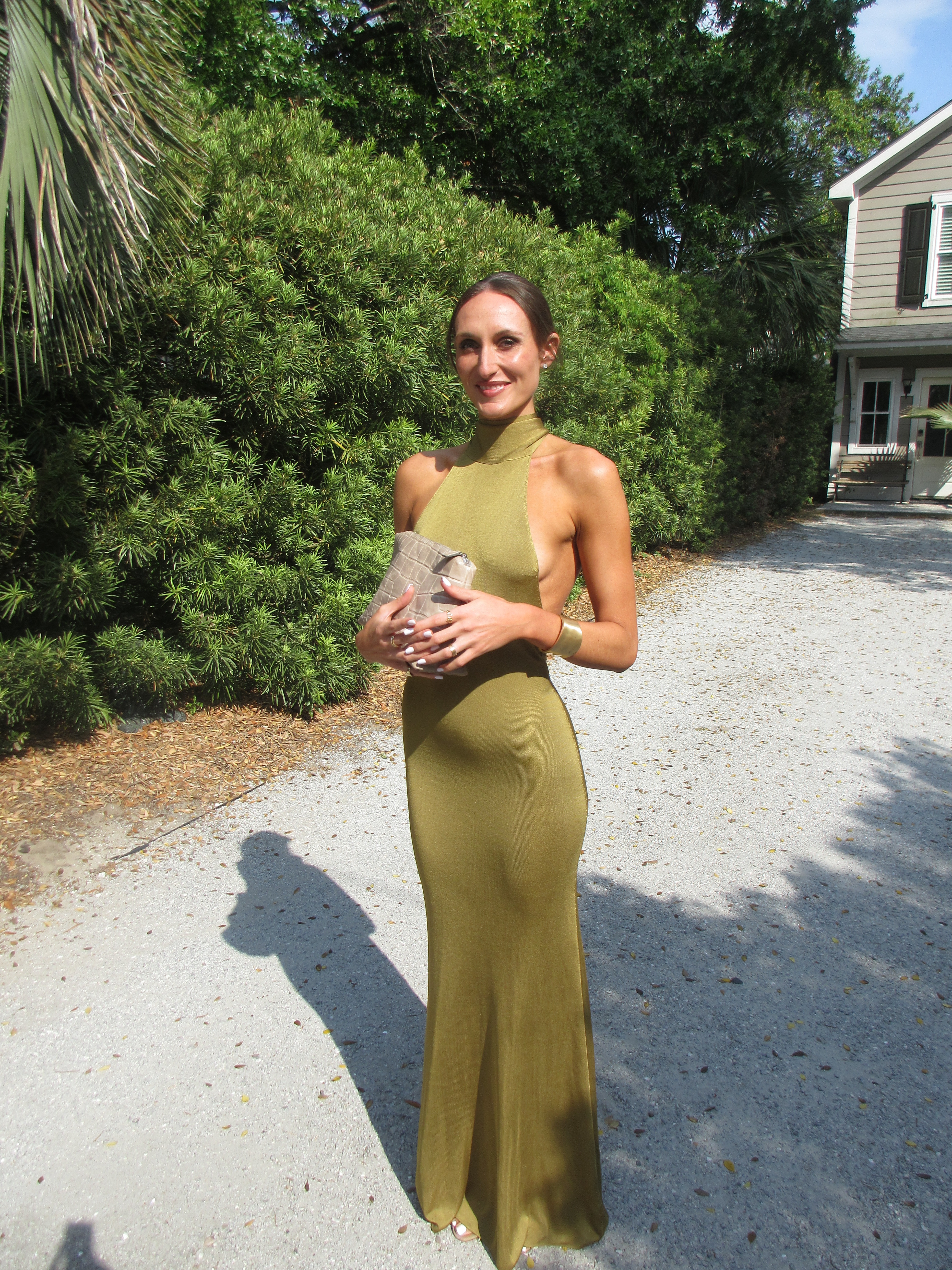 novie maxi knit dress helsa Helsa Novie Maxi Knit Dress in Burnished Gold