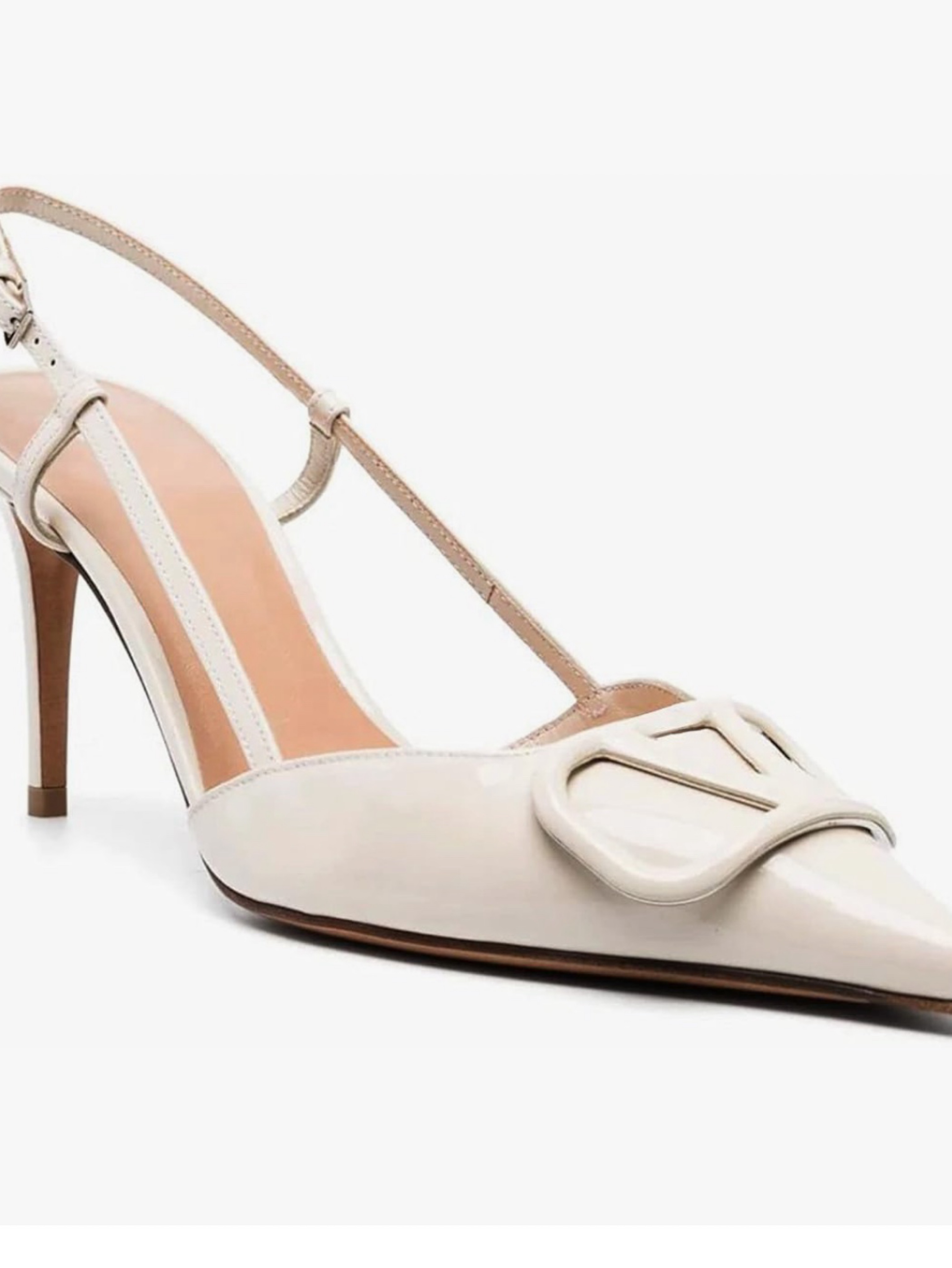 Off white sling back heels
