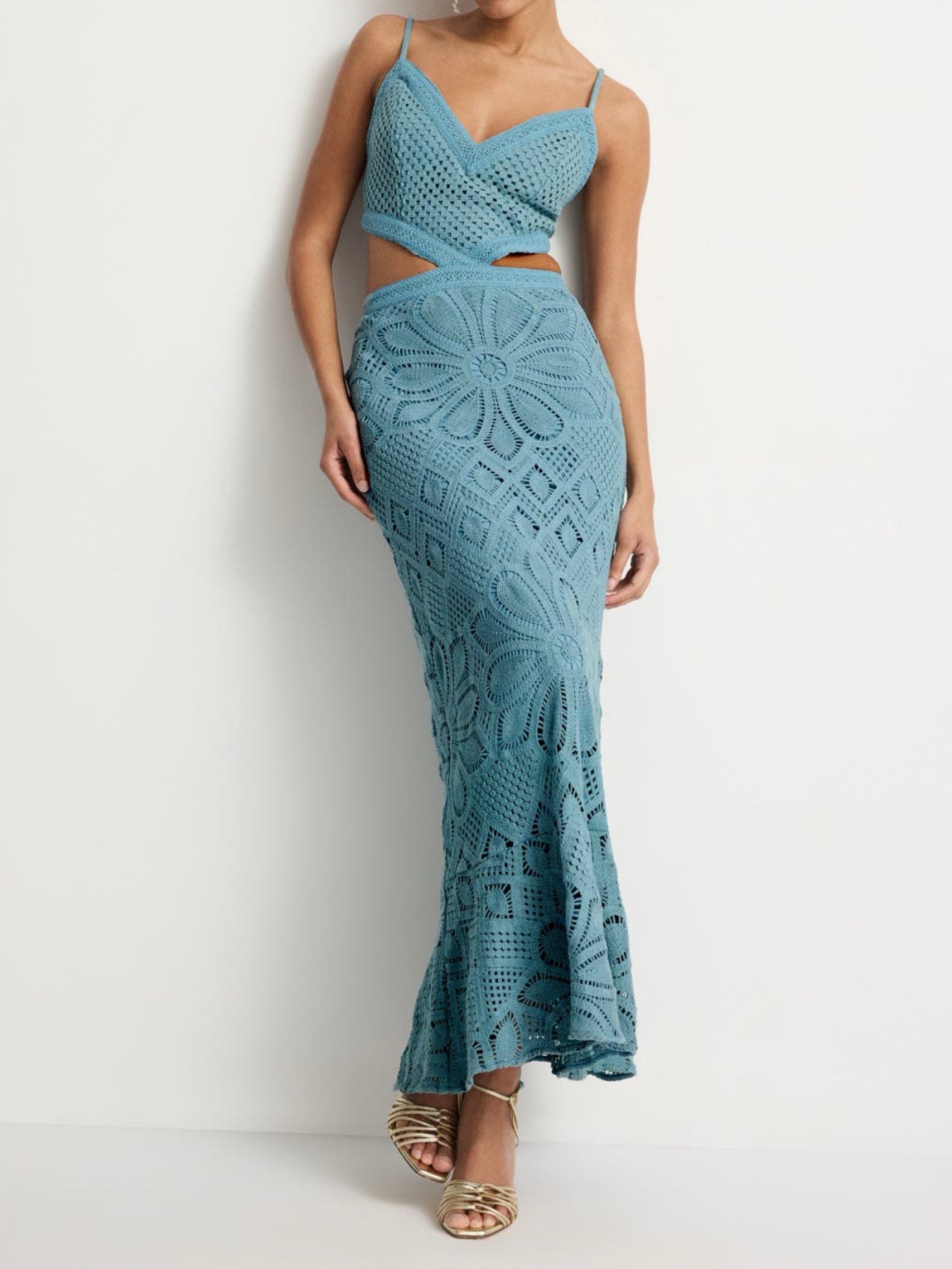 PatBO Camila Coelho Crochet Midi Dress