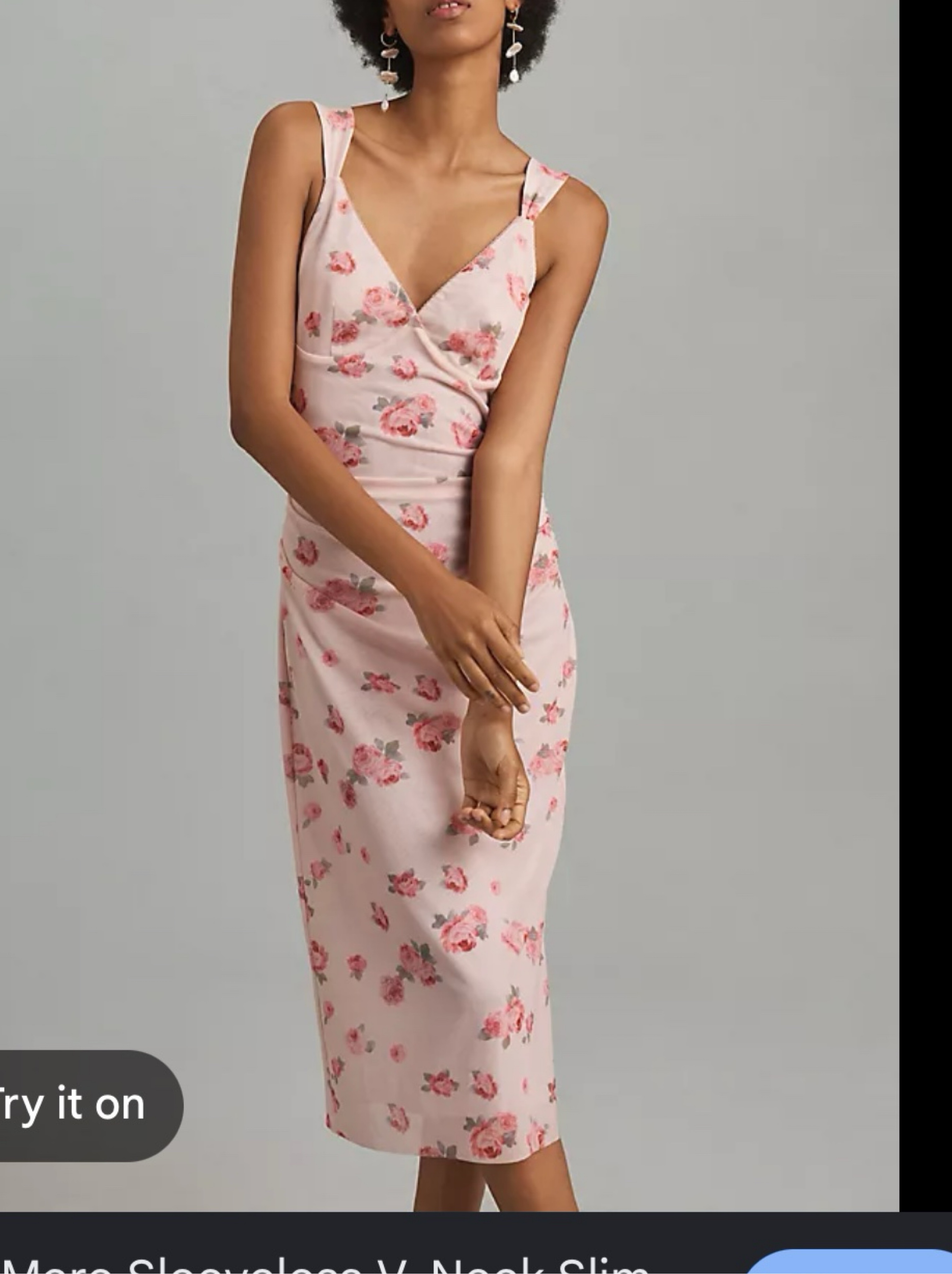 anthropologie pink midi dress Anthropologie Maeve Midi Dress Pink Stripe Linen Pleat Waist Preppy Size XS NWT
