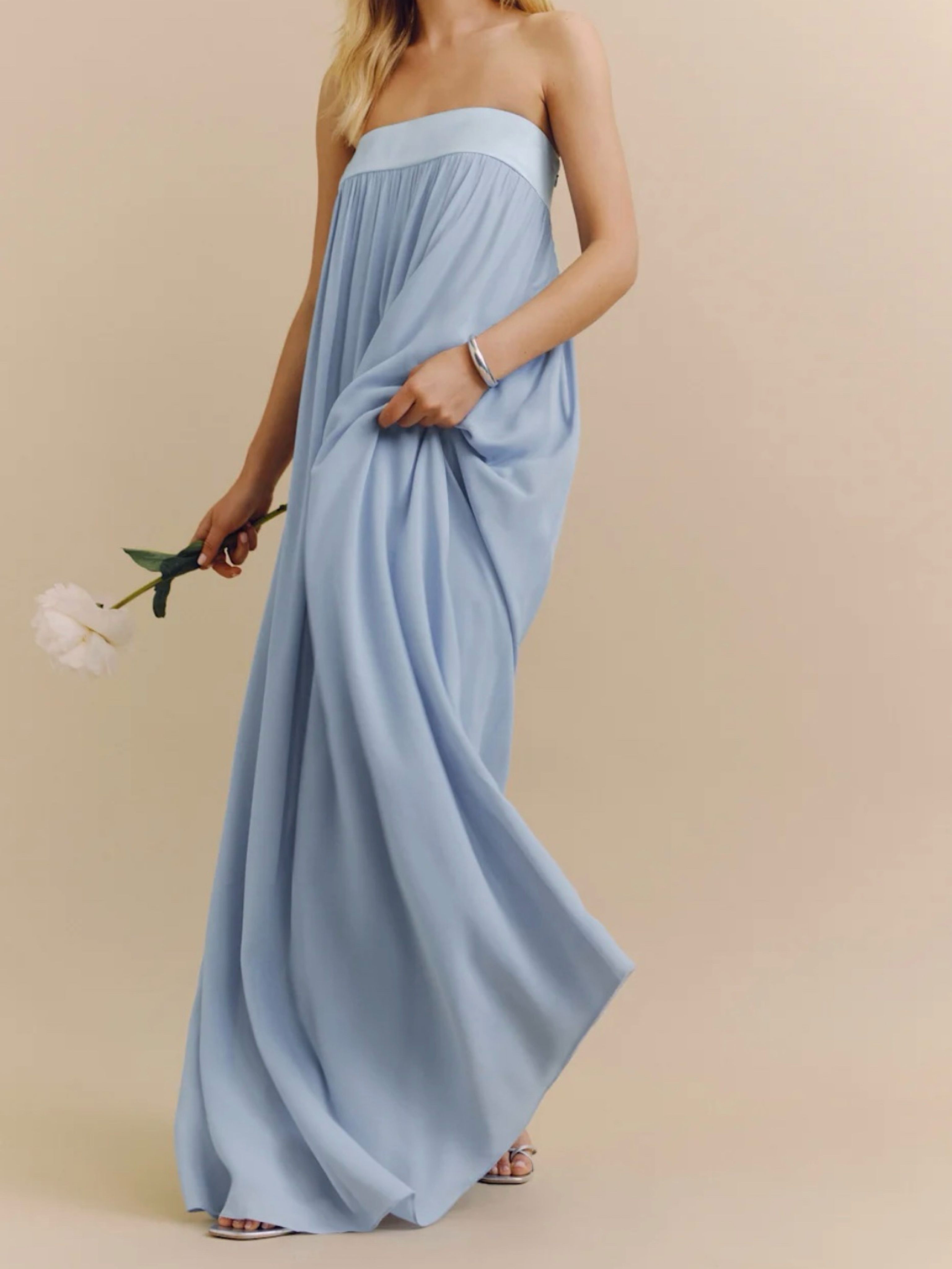 blue crinkle dress Gauze V-Neck Empire Waist Balloon Sleeve Dress-Baja Ruched detailing This Room Tour Is hypergamy fashion Size:3X/24W-26W