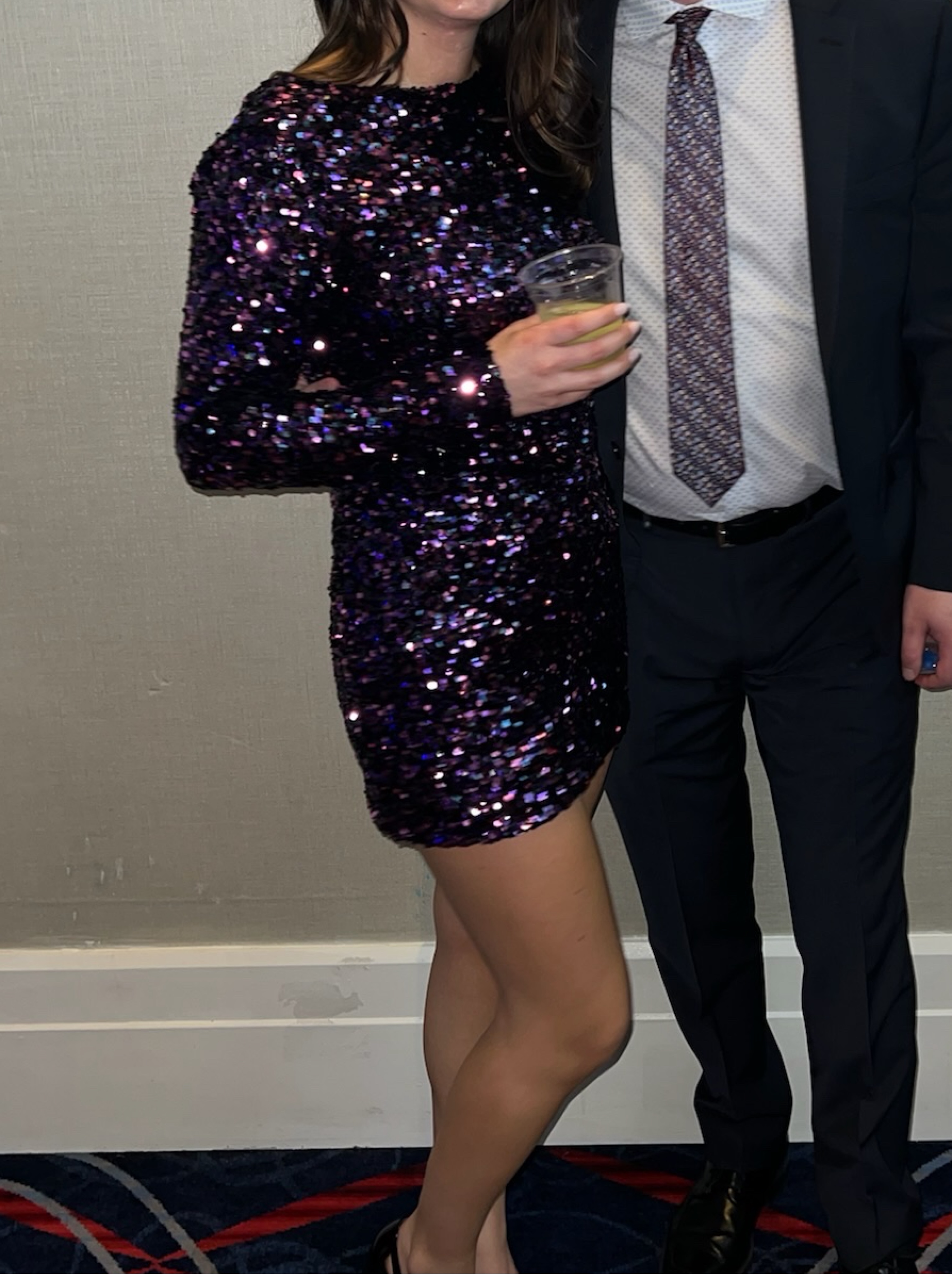 zara purple glitter dress If my personality was a dress  Dress: @zara . . . . [Sequin dress,  party dress, club dress, glitter dress, silver dress, embellished dress,  Bangkok outfit, club outfit, Zara sequin dress]