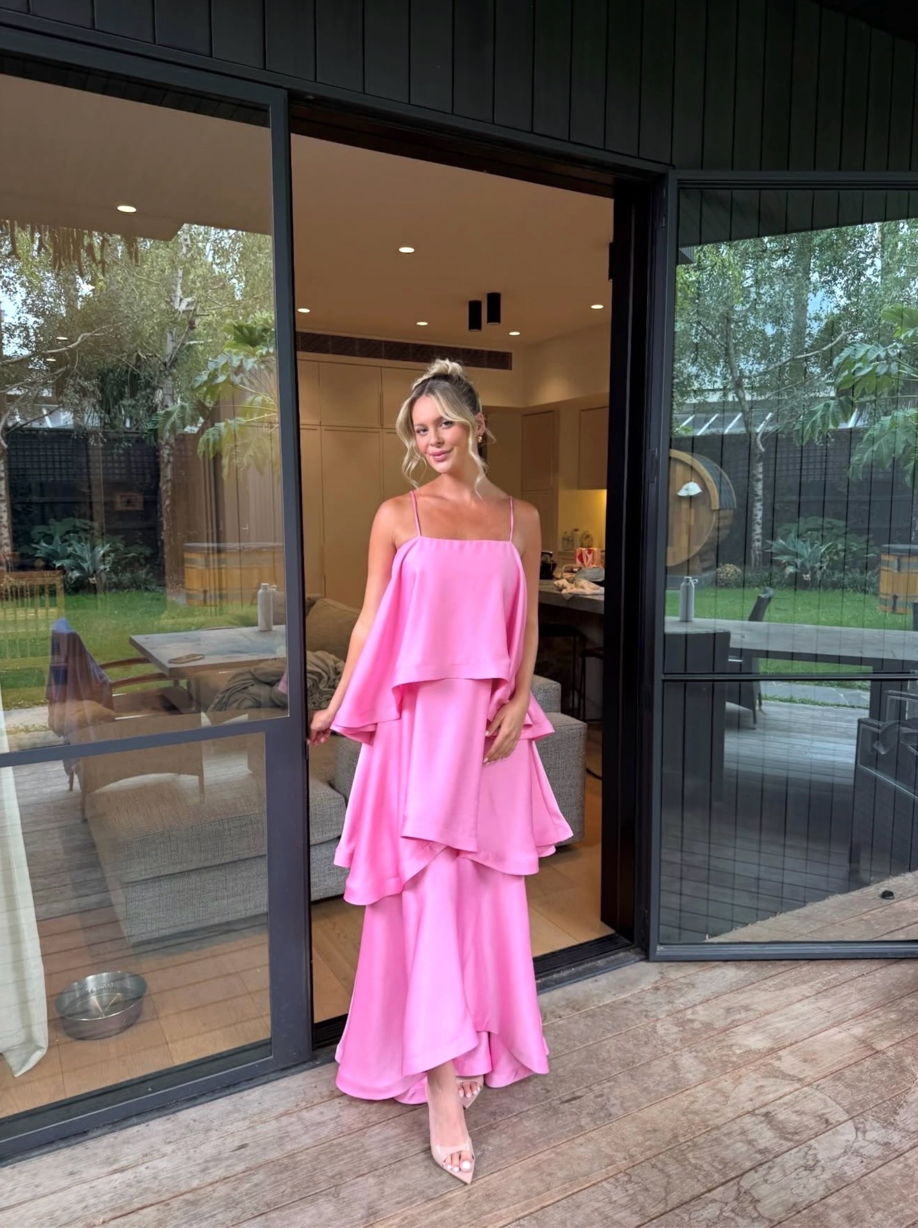 tilly tiered maxi dress It Girl, Tilly Soft satin tiers, a dreamy pink hue, and effortless charm  from day to night. The Tilly Tiered Maxi Dress is your go-to for graceful,  feminine style