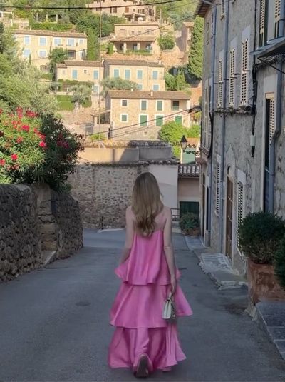 elliatt tilly tiered maxi dress in pink Elliatt Tilly Tiered Maxi Dress in Pink by Elliatt