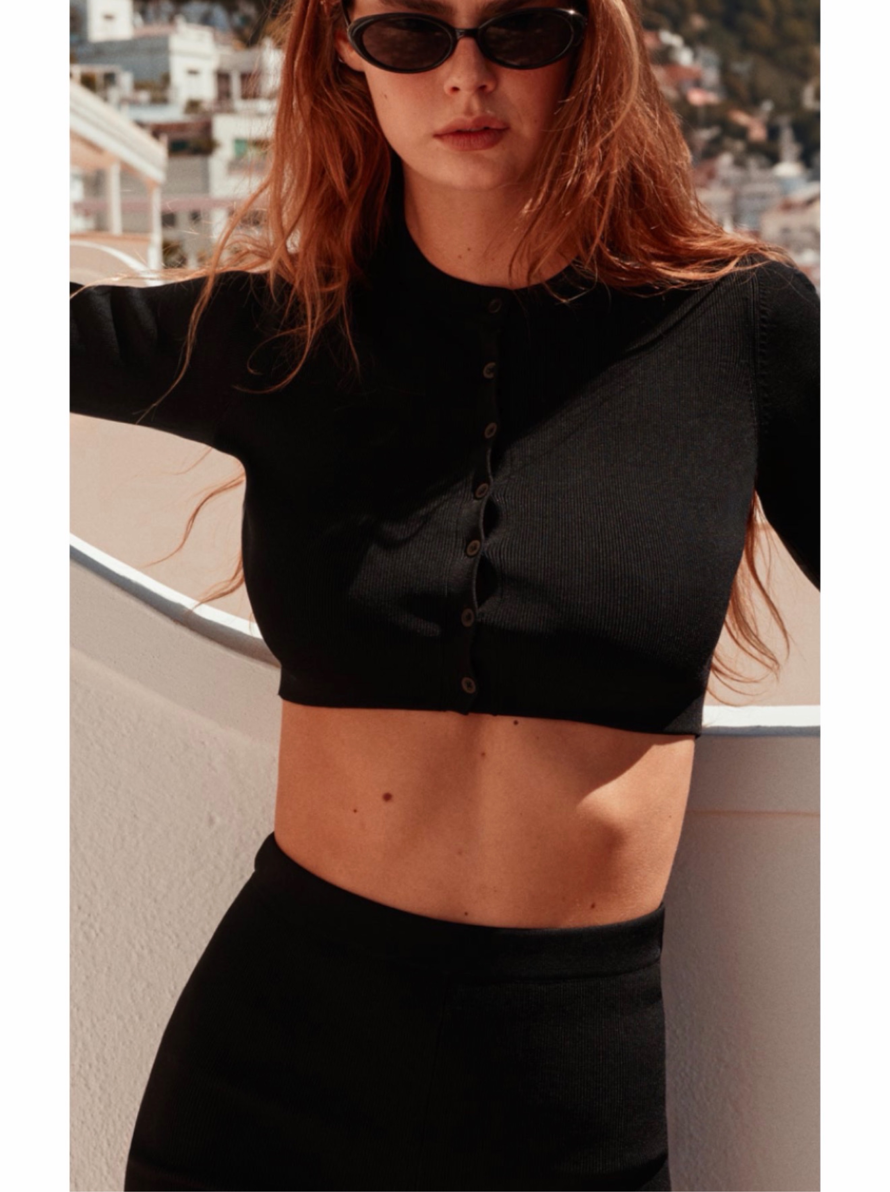 SKIMS Knit Capri + Cardigan Set by Skims - Pickle
