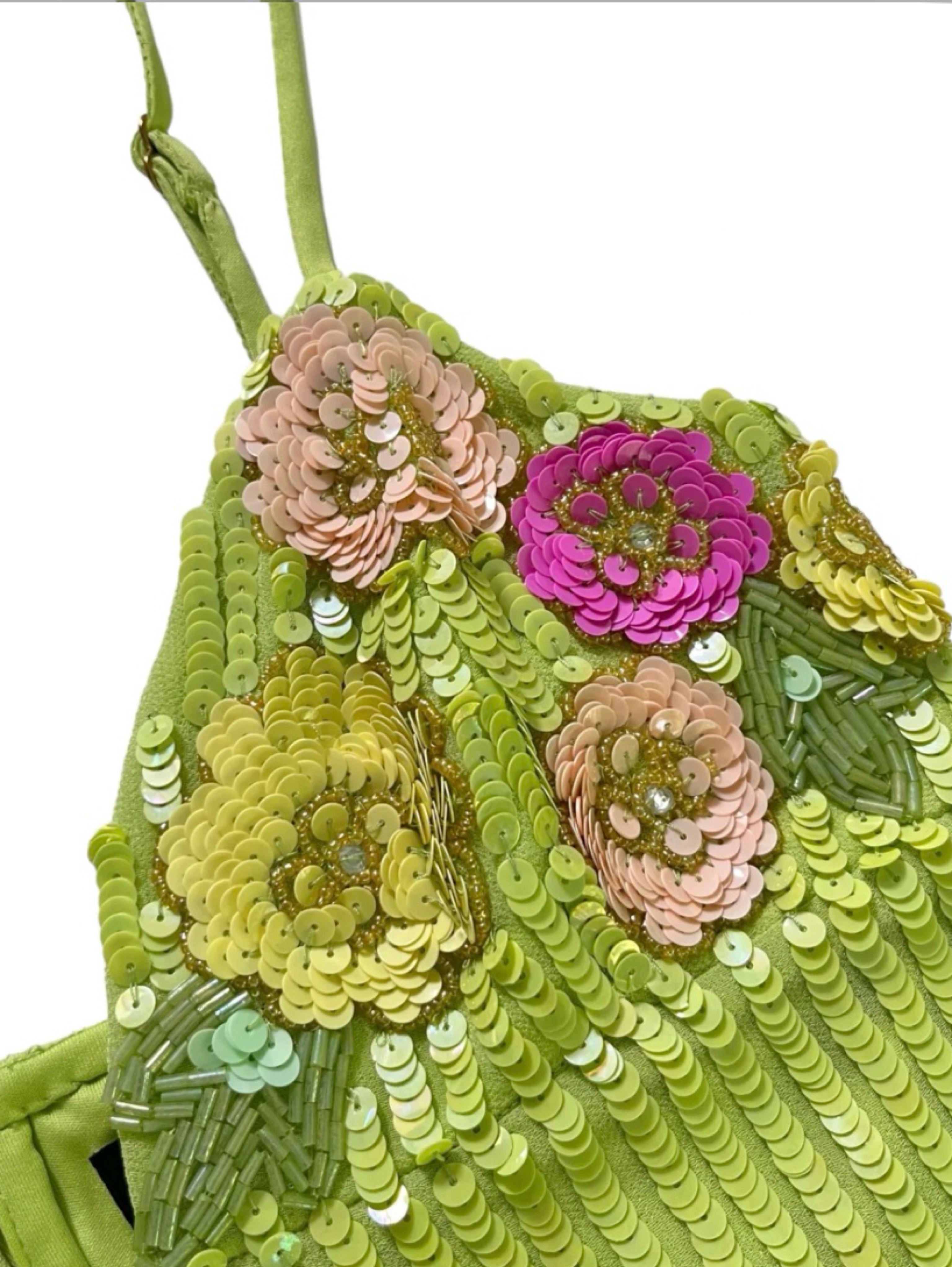 majorelle green sequin dress MAJORELLE Cal Embellished Mini Dress in Lime Green Revaia