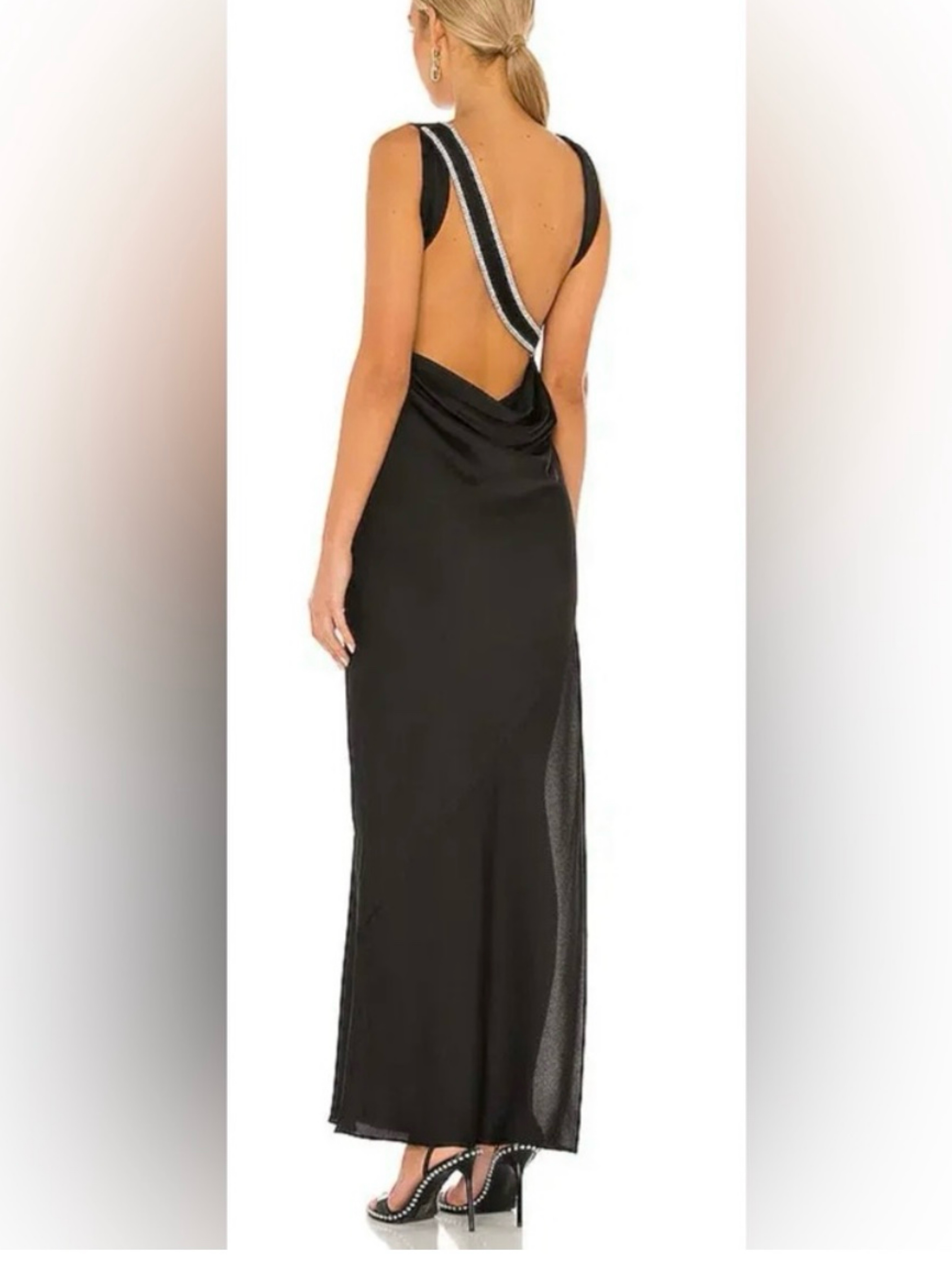 black cowl neck maxi dress Galia Cowl Neck Maxi Dress / Black | MESHKI