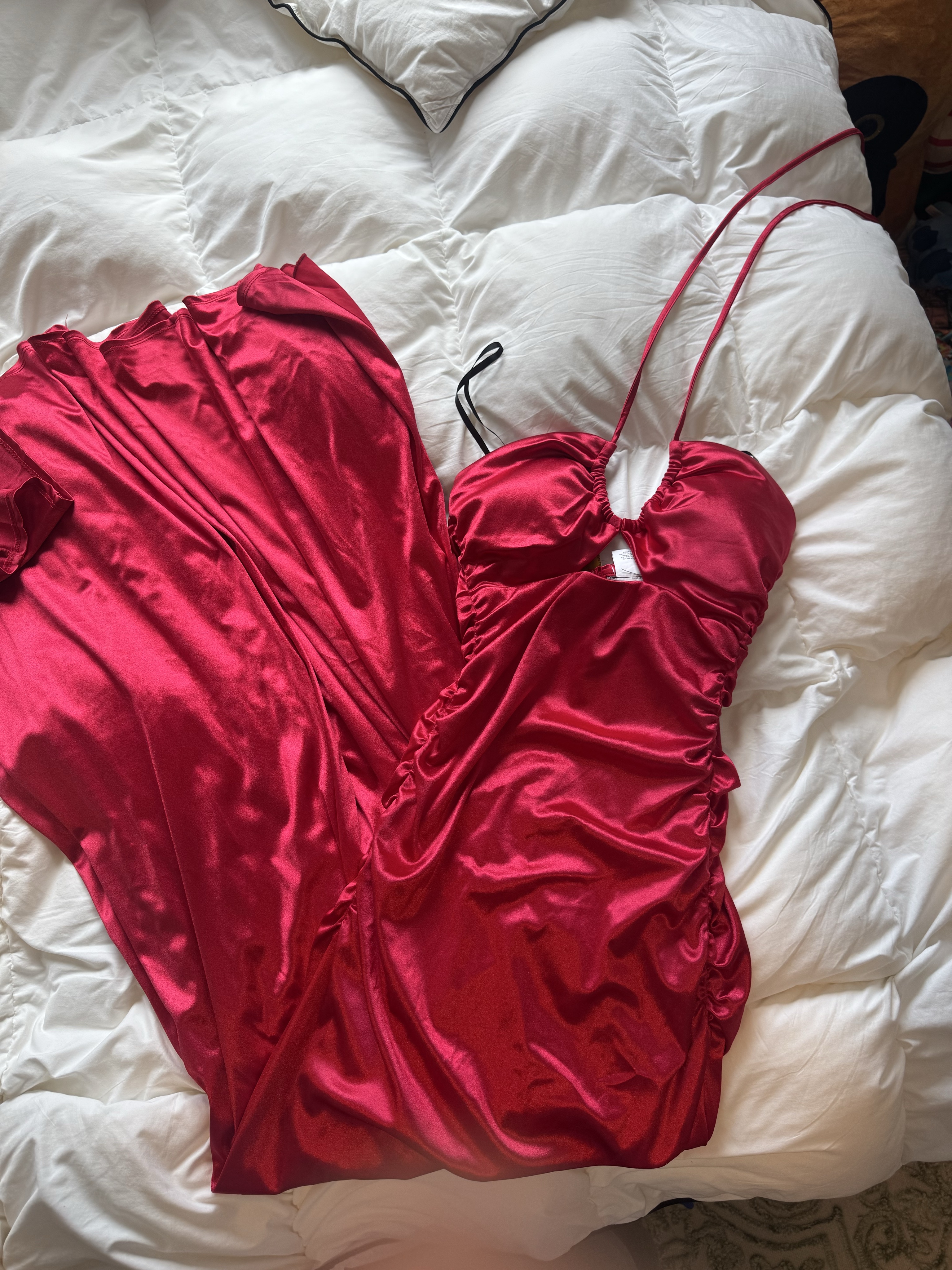 hot pink satin dress mini Iza Mini Dress in Satin Pink