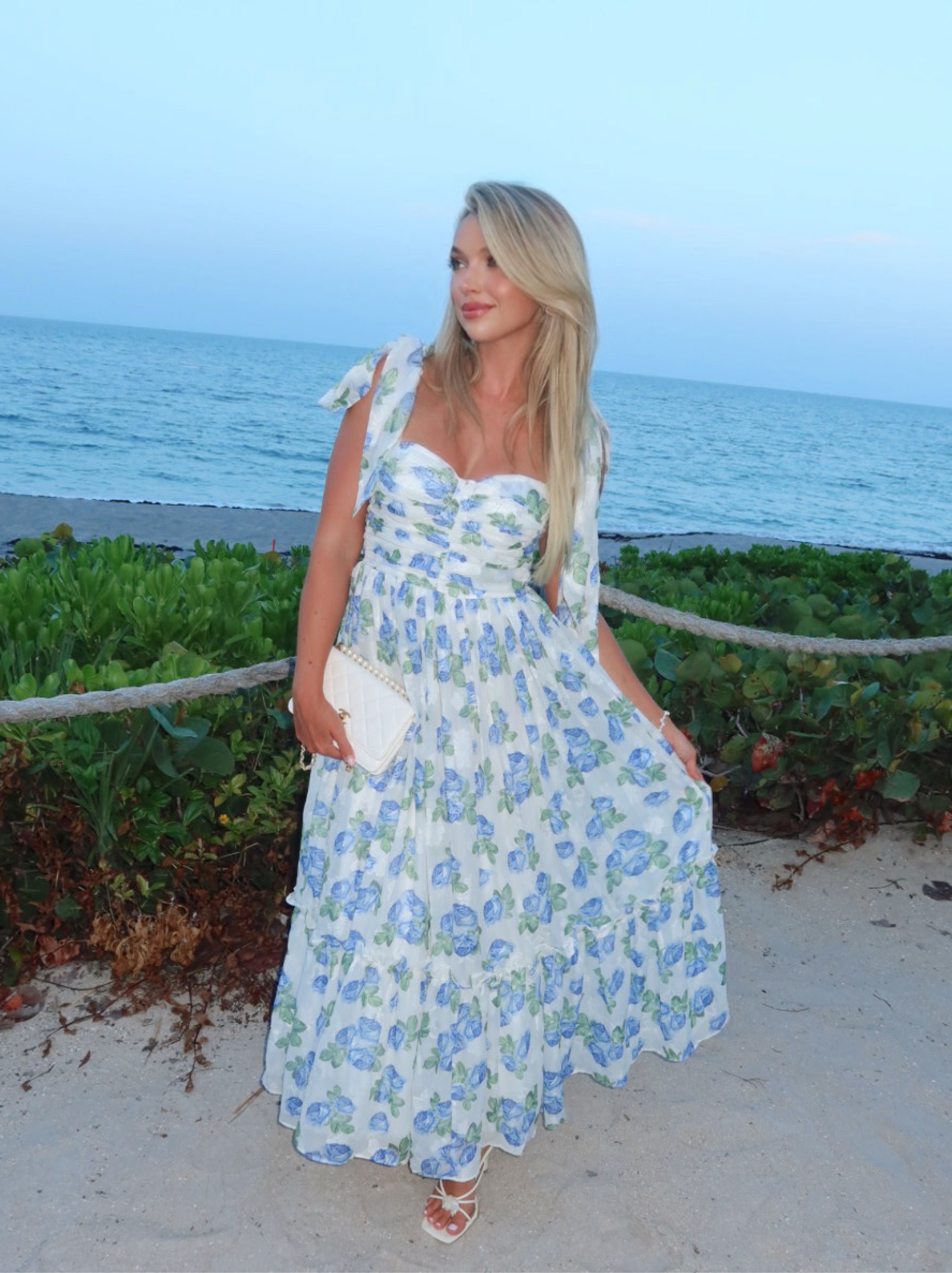 petal and pup blue dress Belle Maxi Women's forward piece showcases a playful one Christabel Tiered Maxi Dress -