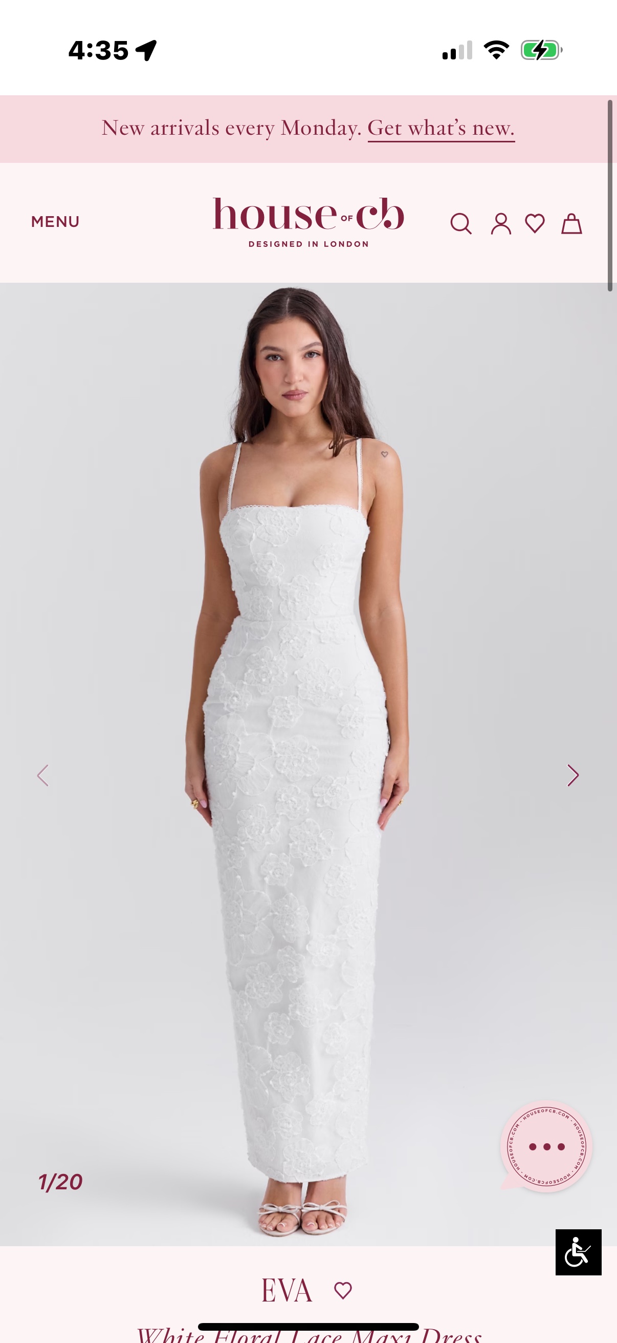 House of CB Eva Floral Embroidery Sheath Gown