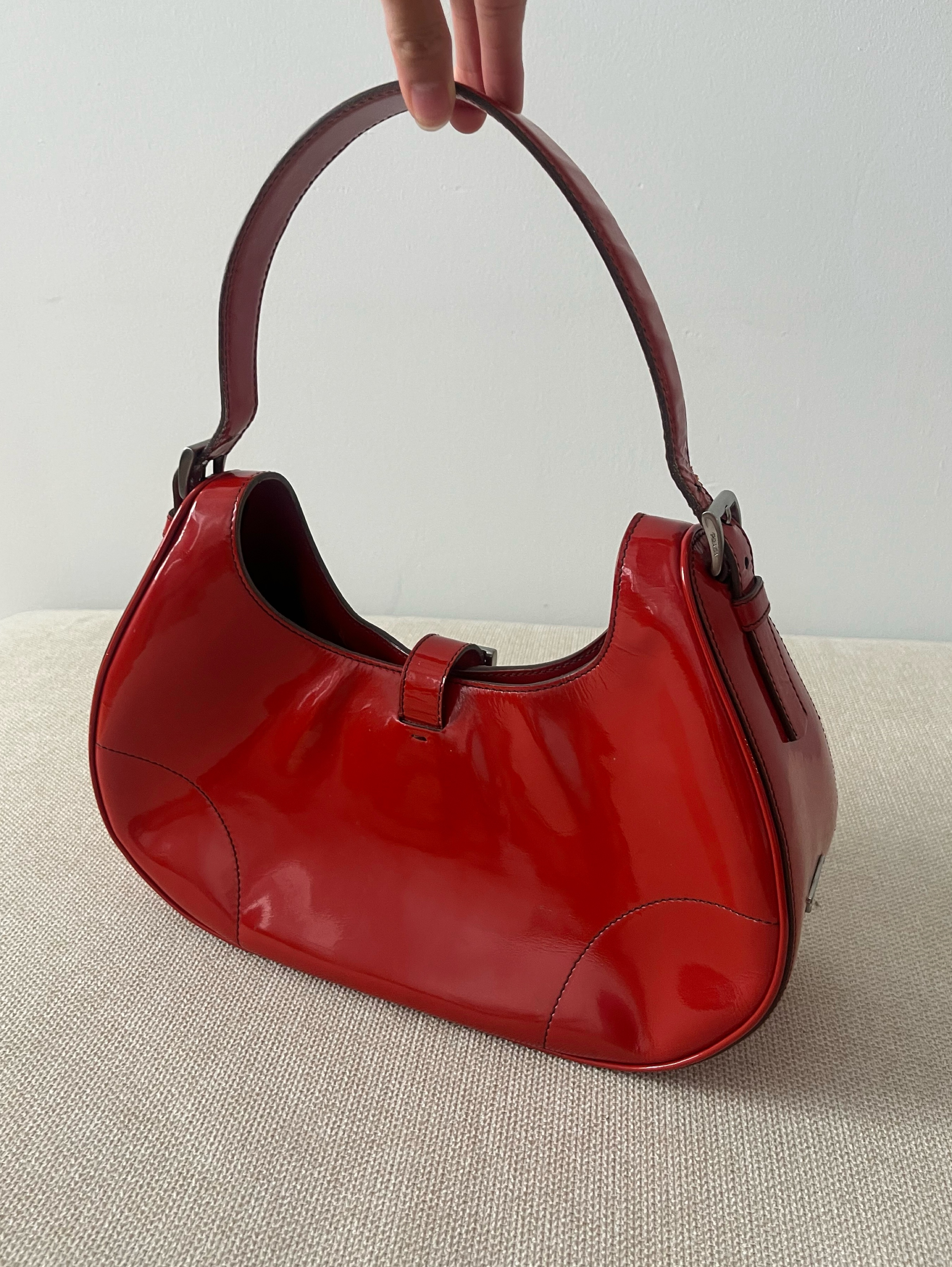 Vintage Prada Patent Leather Bag by Prada - Pickle