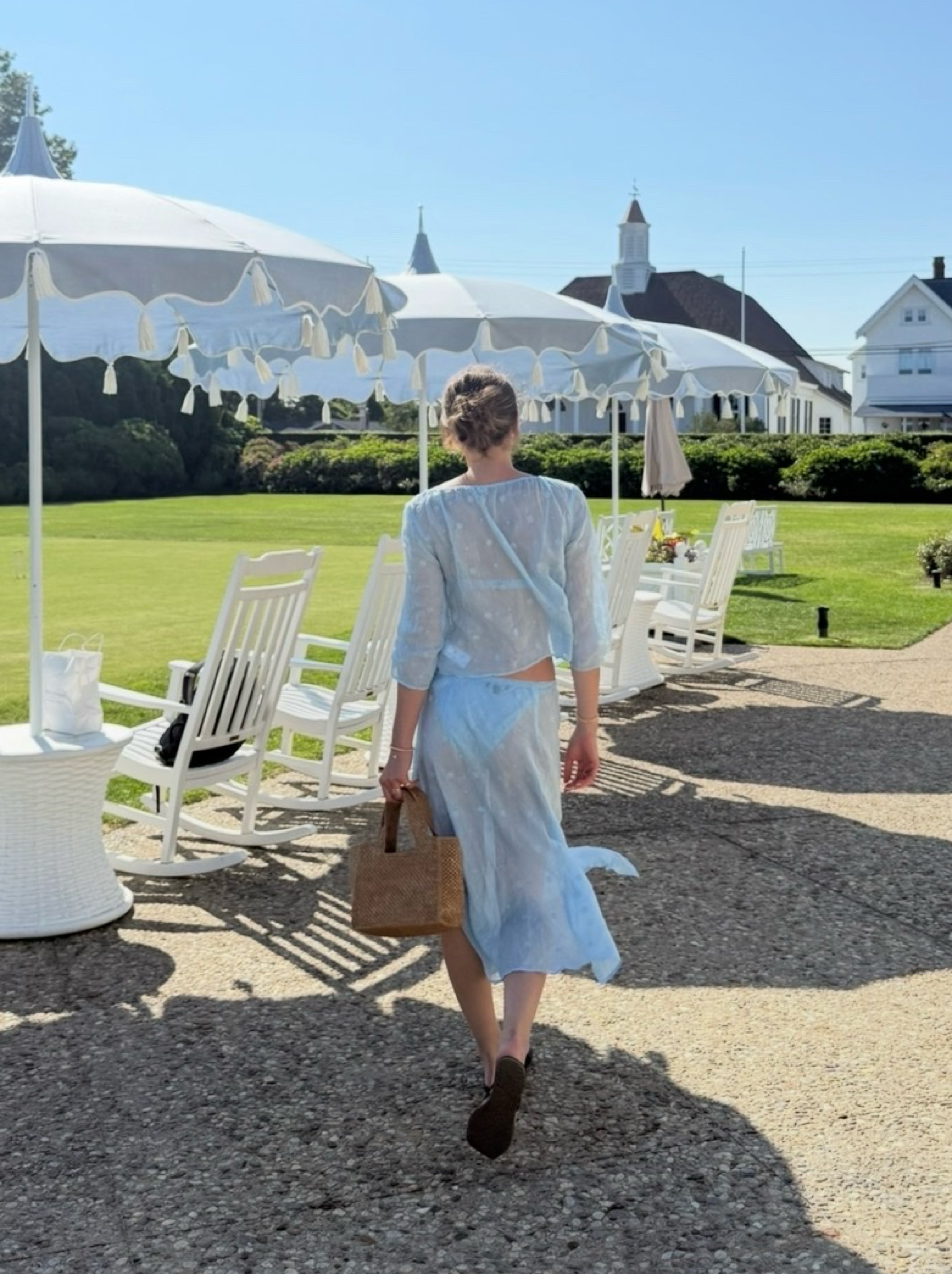 J.Crew Blue Linen Set