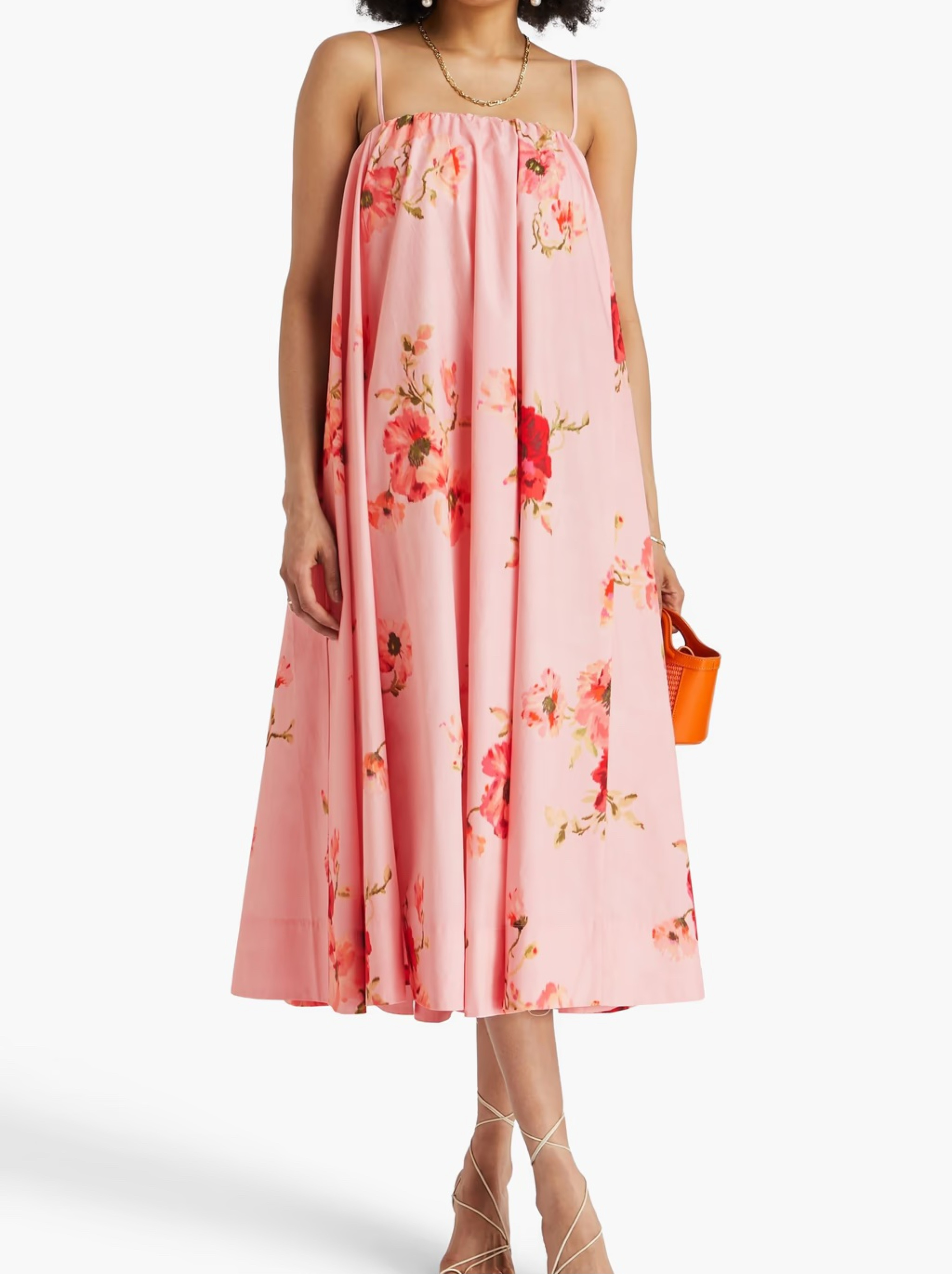 Zimmermann Floral Print Cotton Midi Dress - size 1