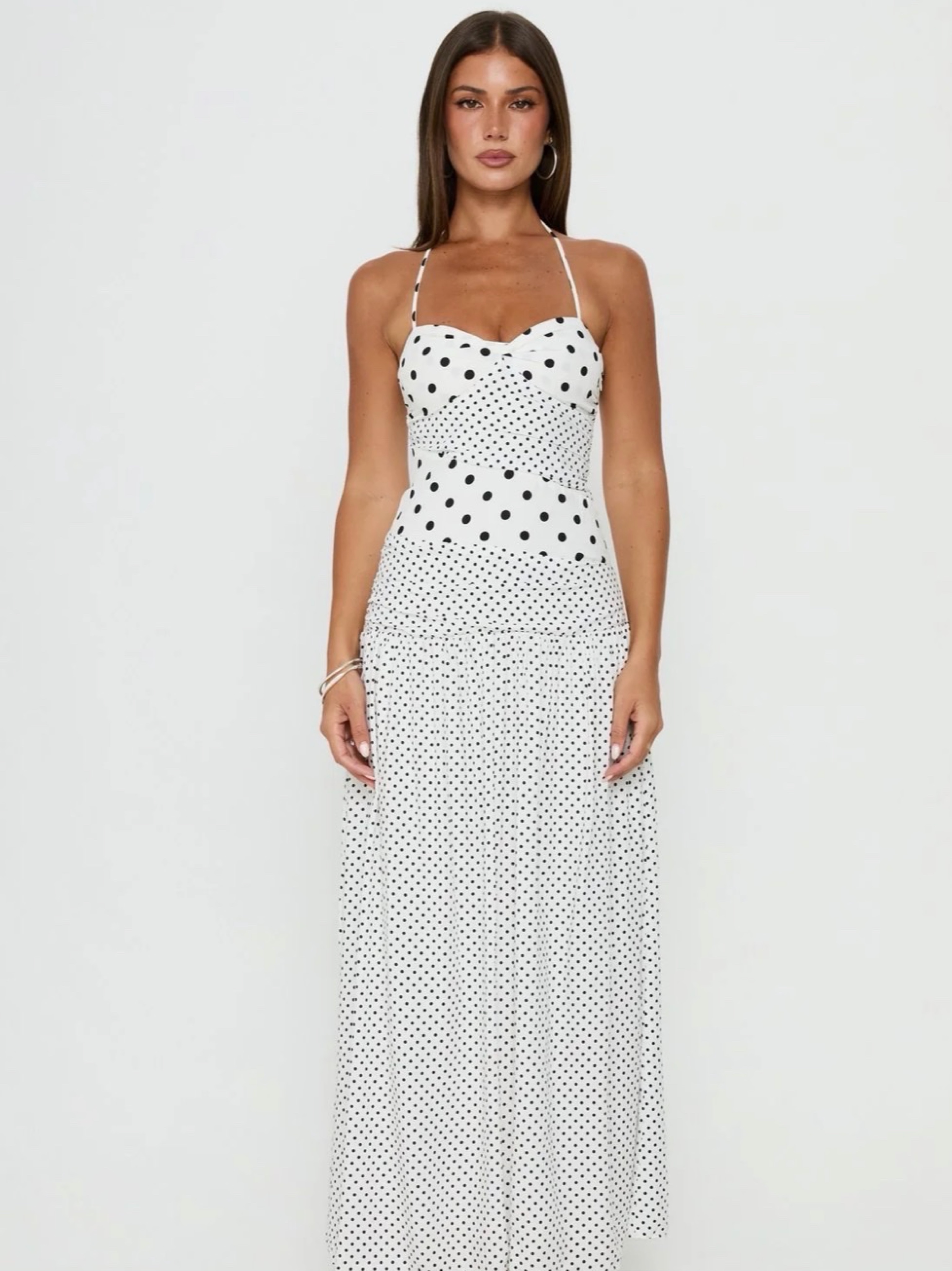 3d flower dress woman Oh Là Là Design Maxi in Black & Cream Black & Cream / XS bell sleeves Occasion Size:S / US 0-2 8th Grade Semi Formal MJMOL21