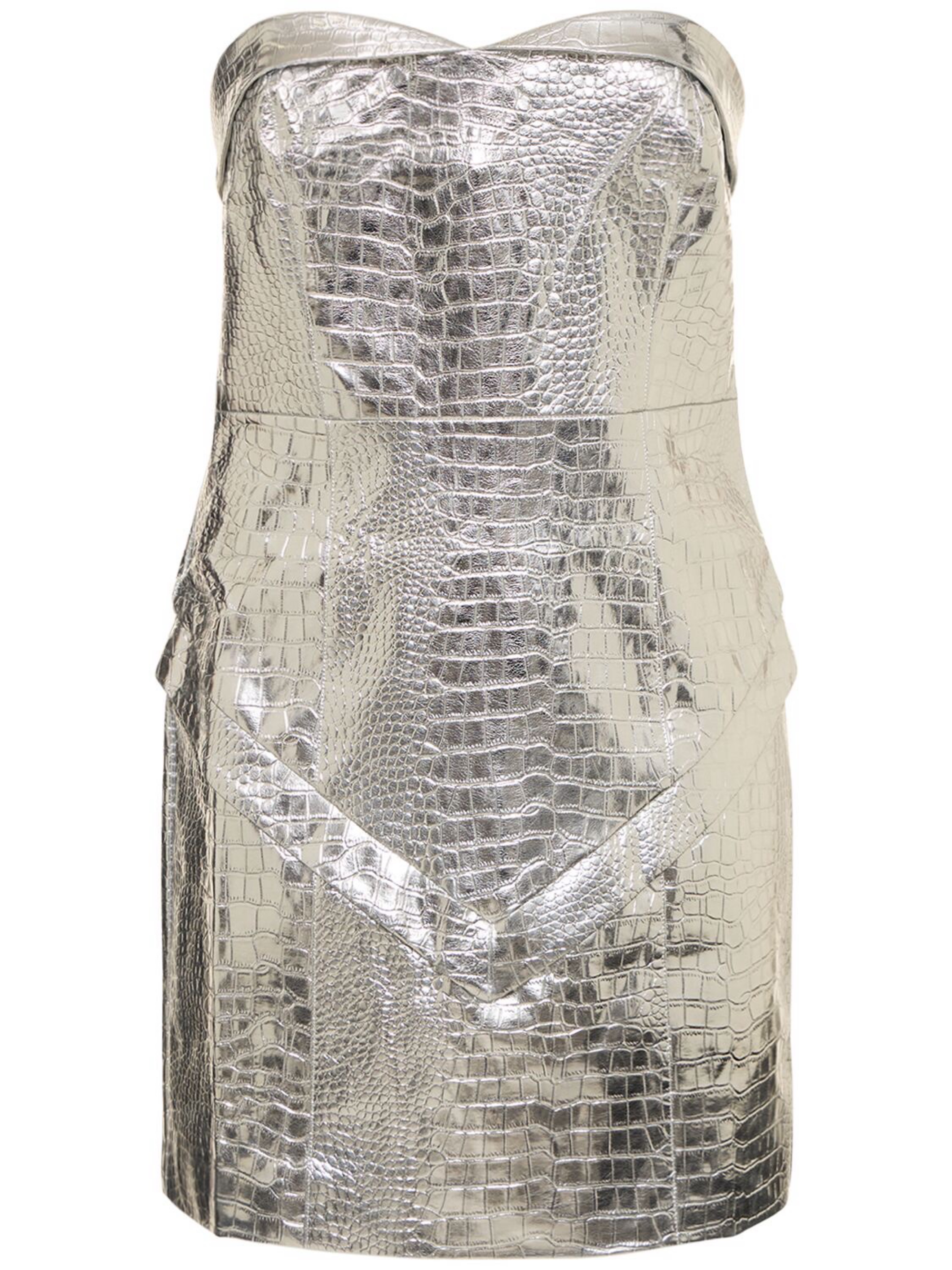 rotate birger christensen silver dress Sequin Mini Dress Grey