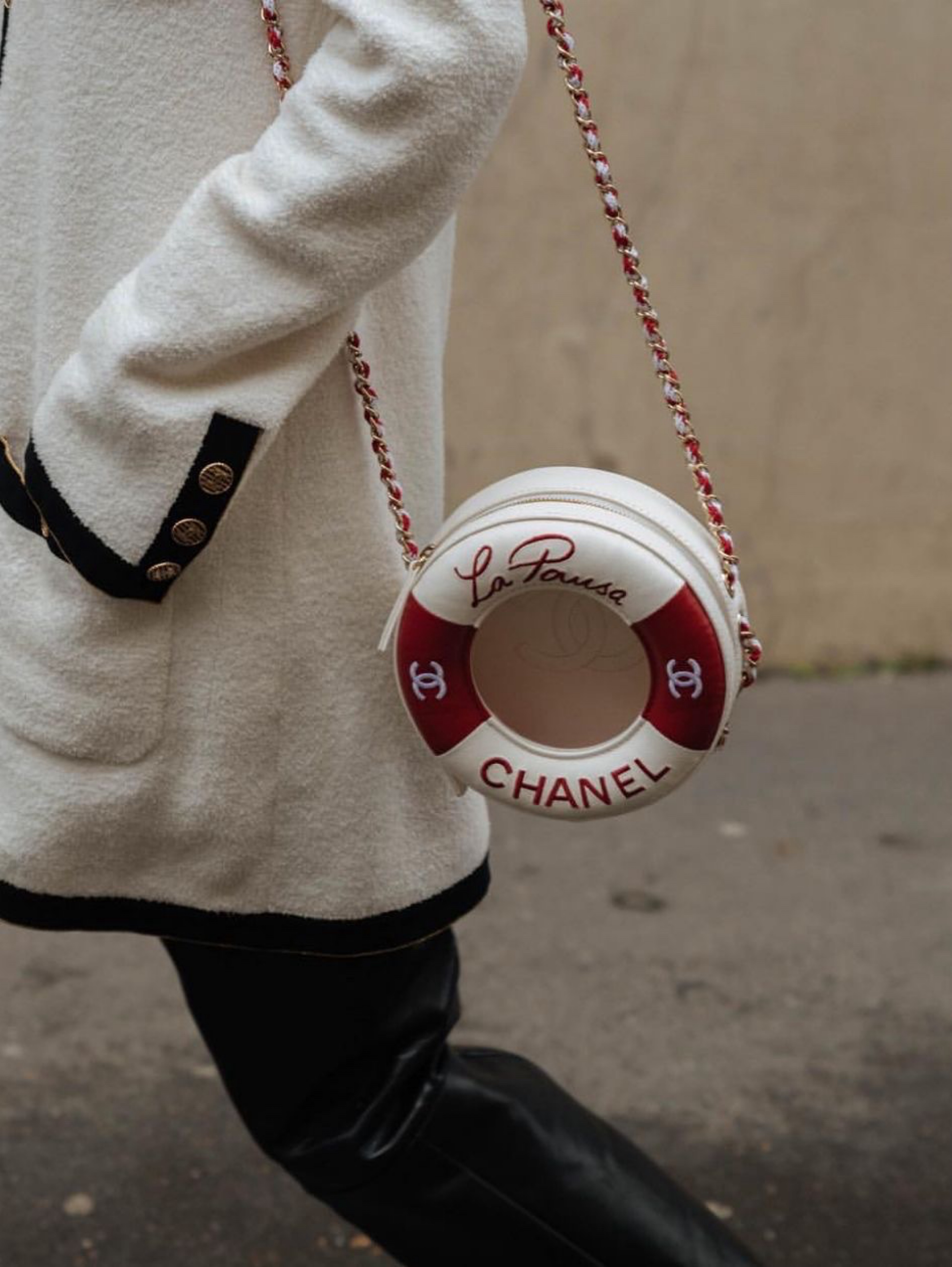 Vintage Chanel Lifesaver Beach Bag