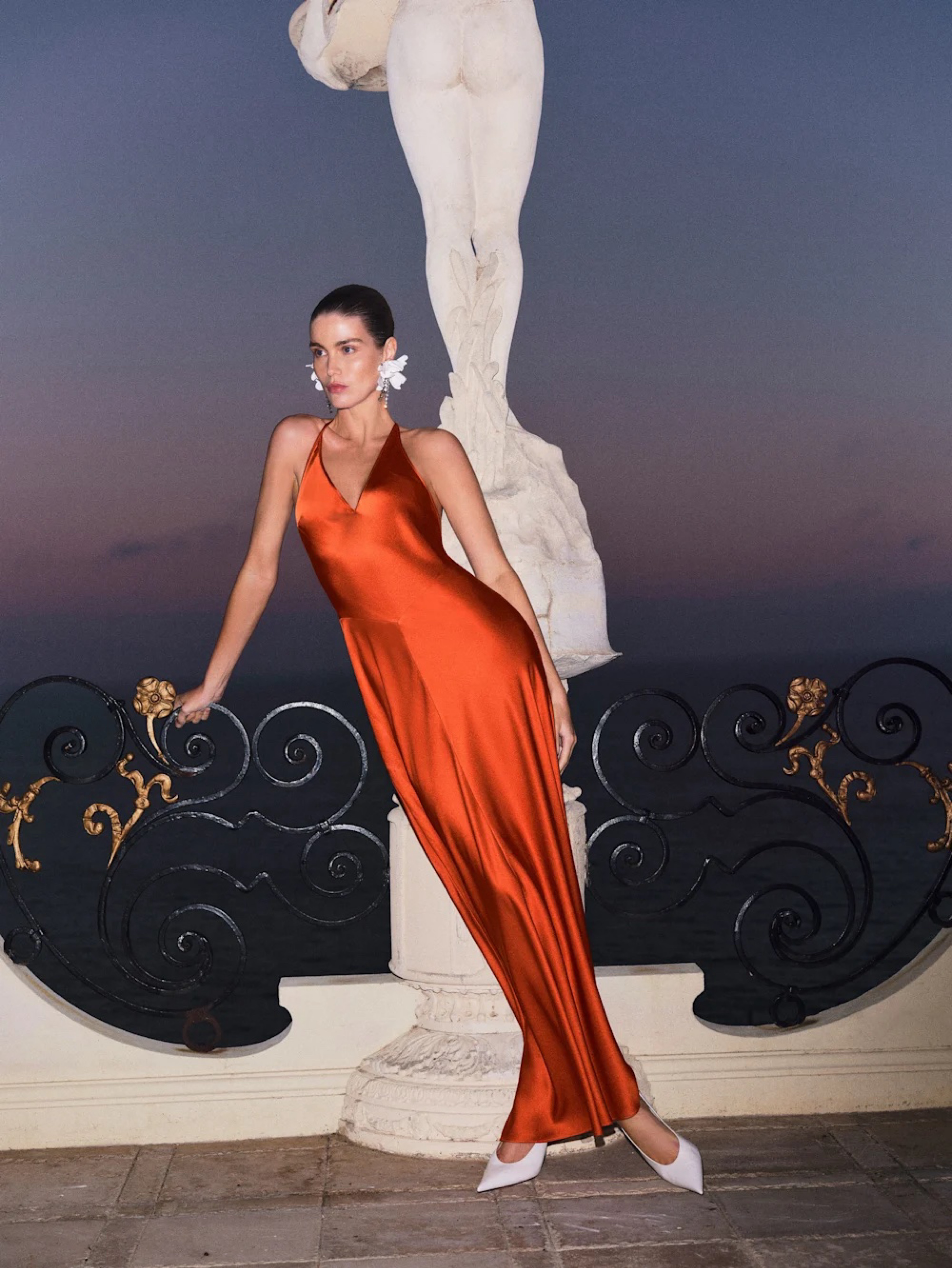Reformation Red Mango Silk Dress
