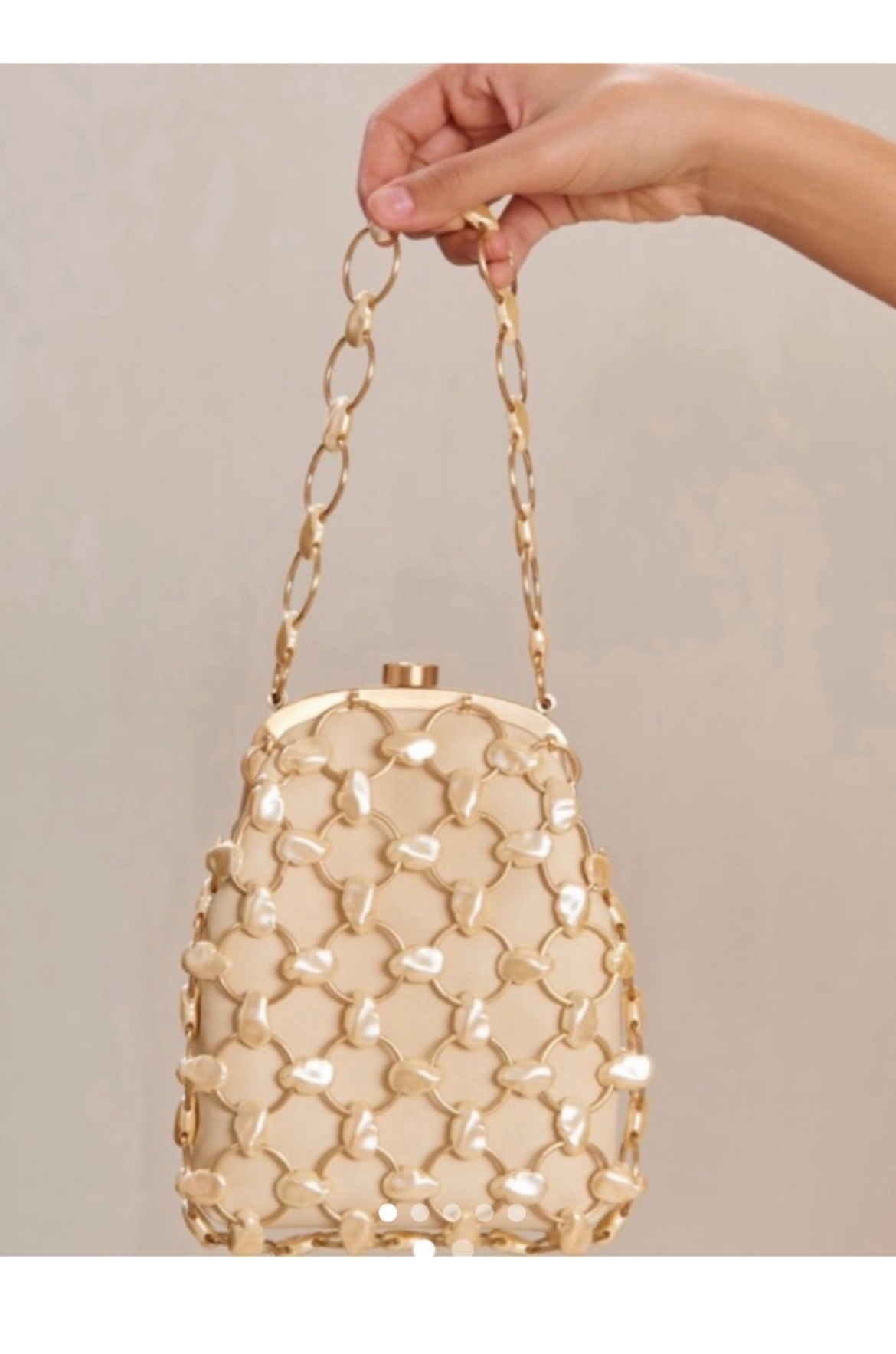Cult Gaia Brielle Bag Beaded Pearl Purse
