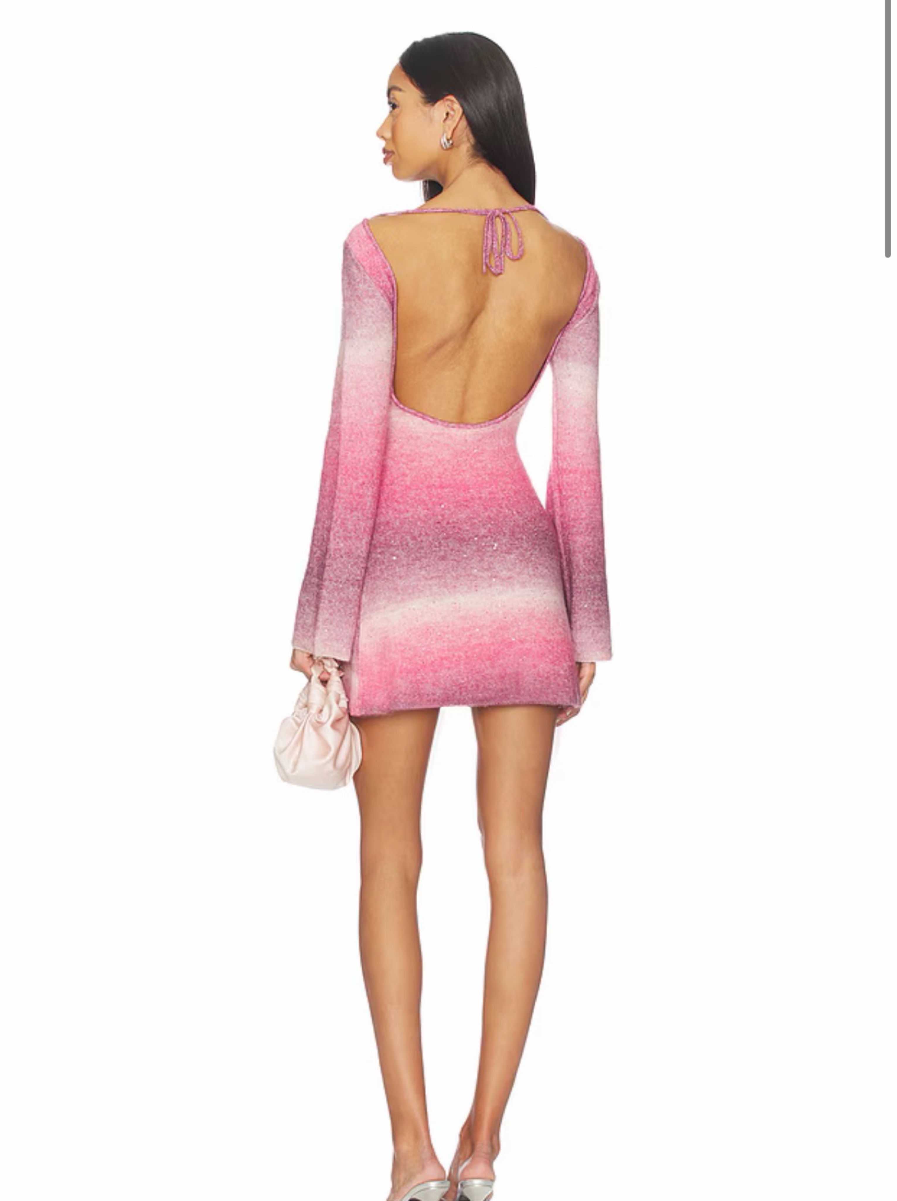 ombre knit dress Emory Park fluted sleeve ombre knitted maxi dress in multi