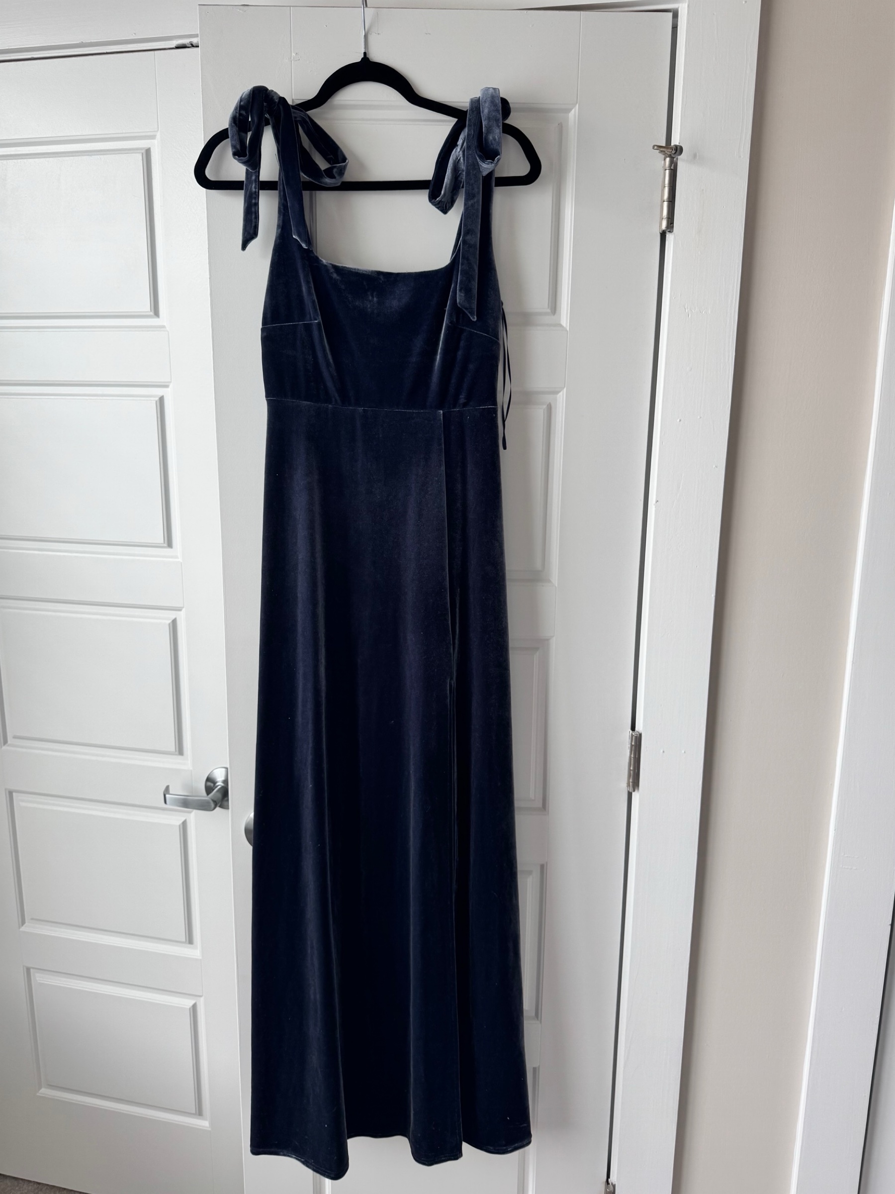 Birdy Grey Alex Velvet Navy Blue Dress by Birdy Grey