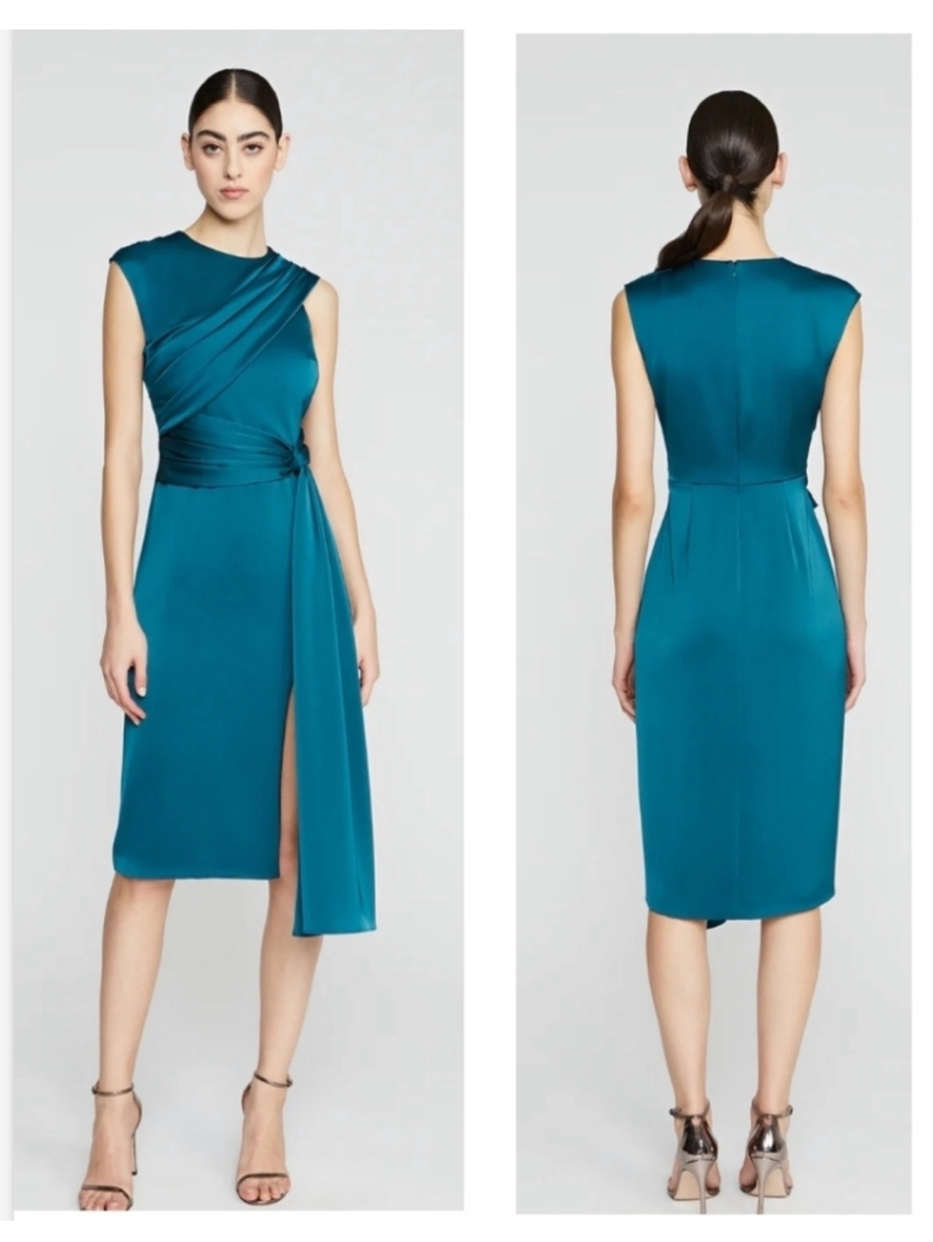 Theia Josie Draped Cocktail Dress