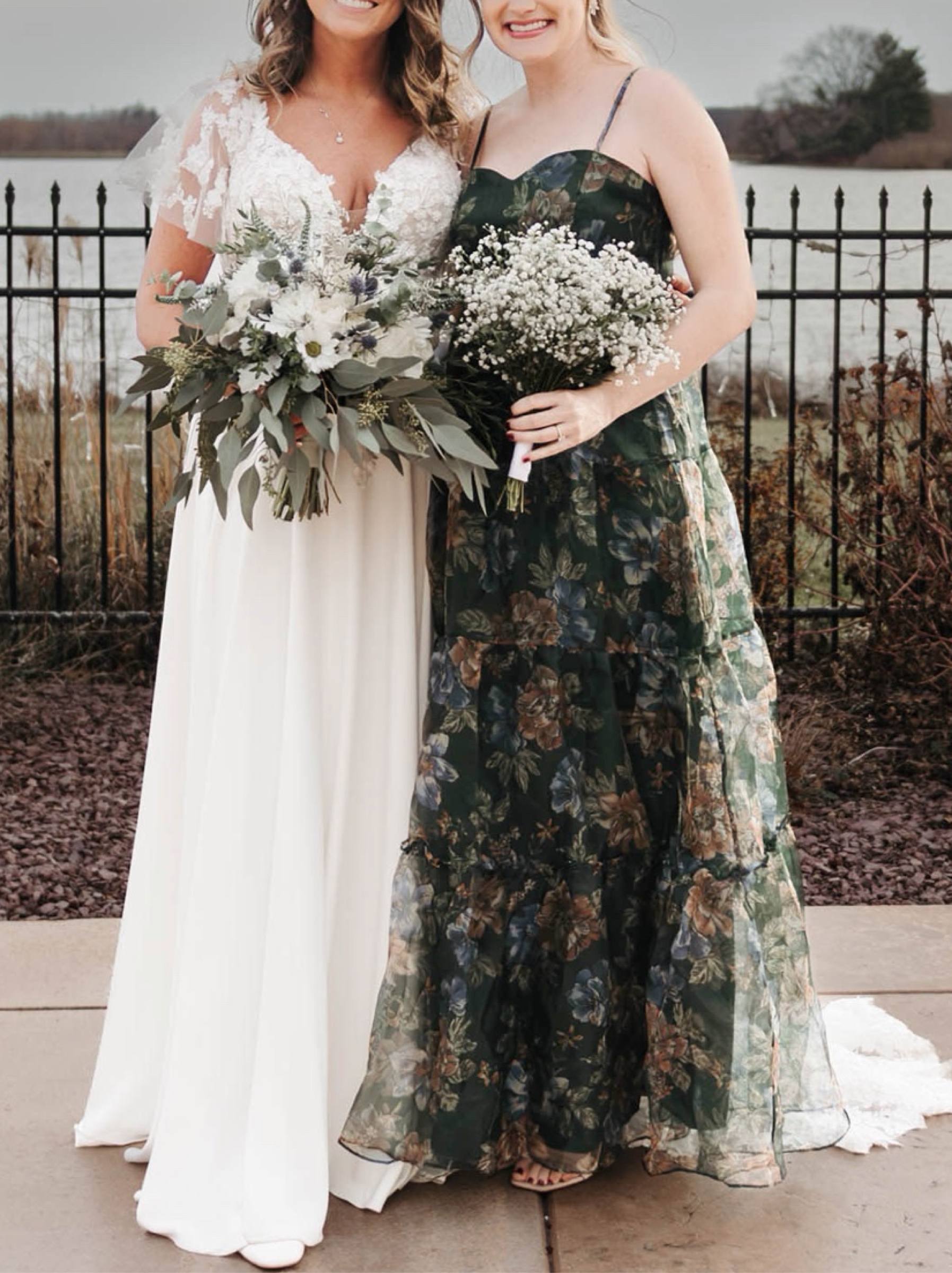green tiered dress Exclusive Glamour Floral Organza Maxi by Lulus Lulus dress