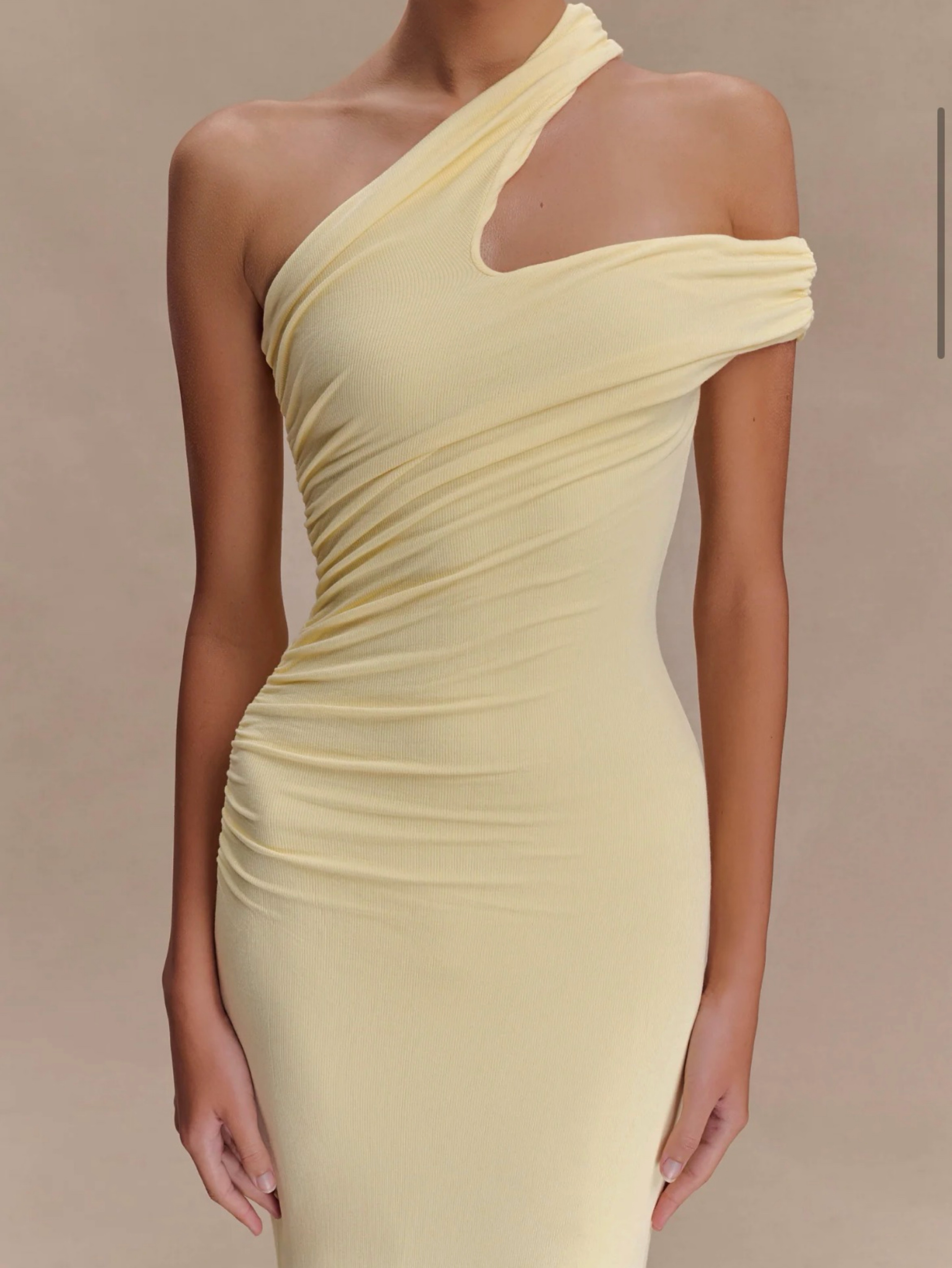 ribbed one shoulder midi dress Shelby Ribbed One Shoulder Midi Bodycon Dress 2X: 18-20 / Mustard at Rebdolls